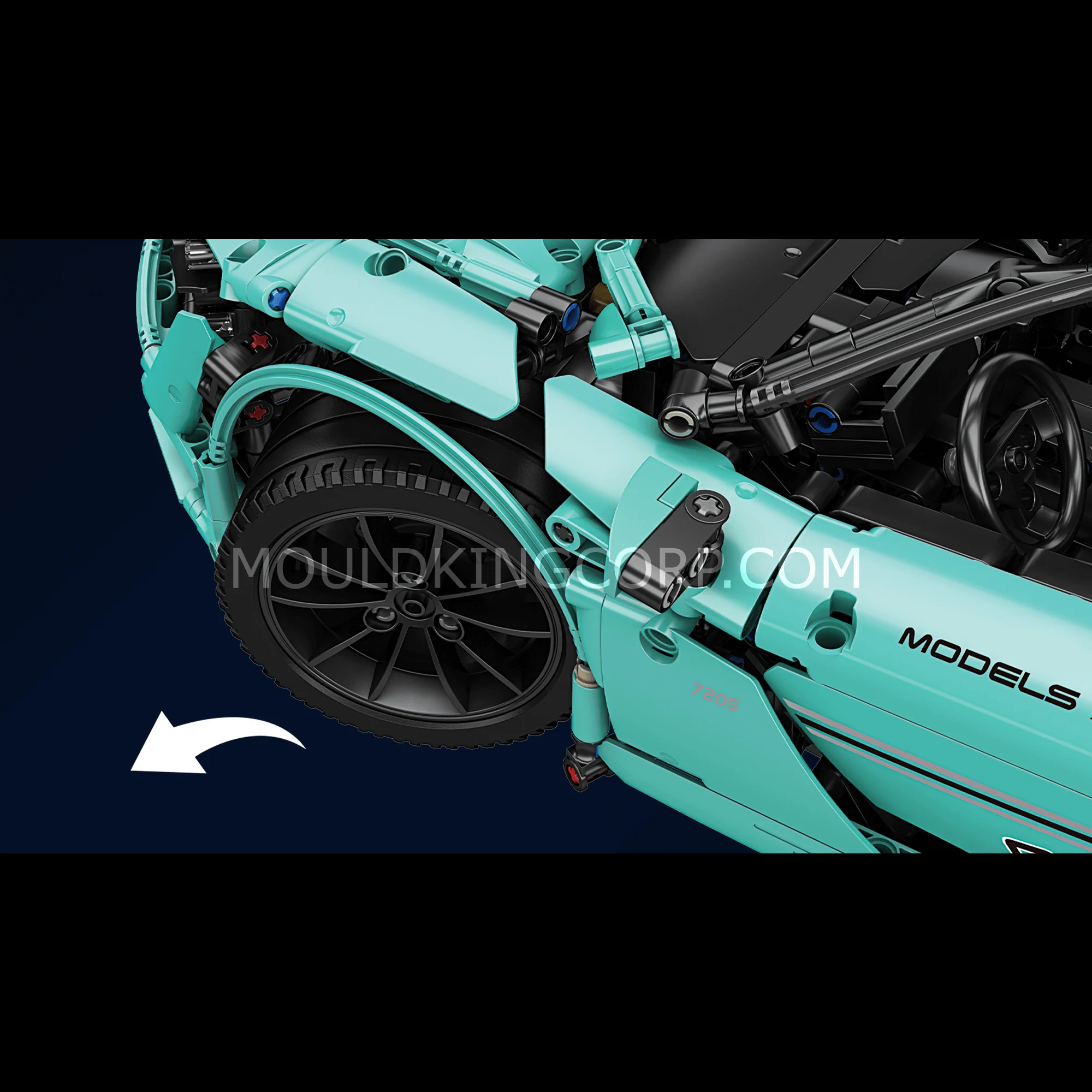 Mould King 13167 720S Tiffany Sports Car Remote Controlled Building Set | 3,188 PCS - Image 3