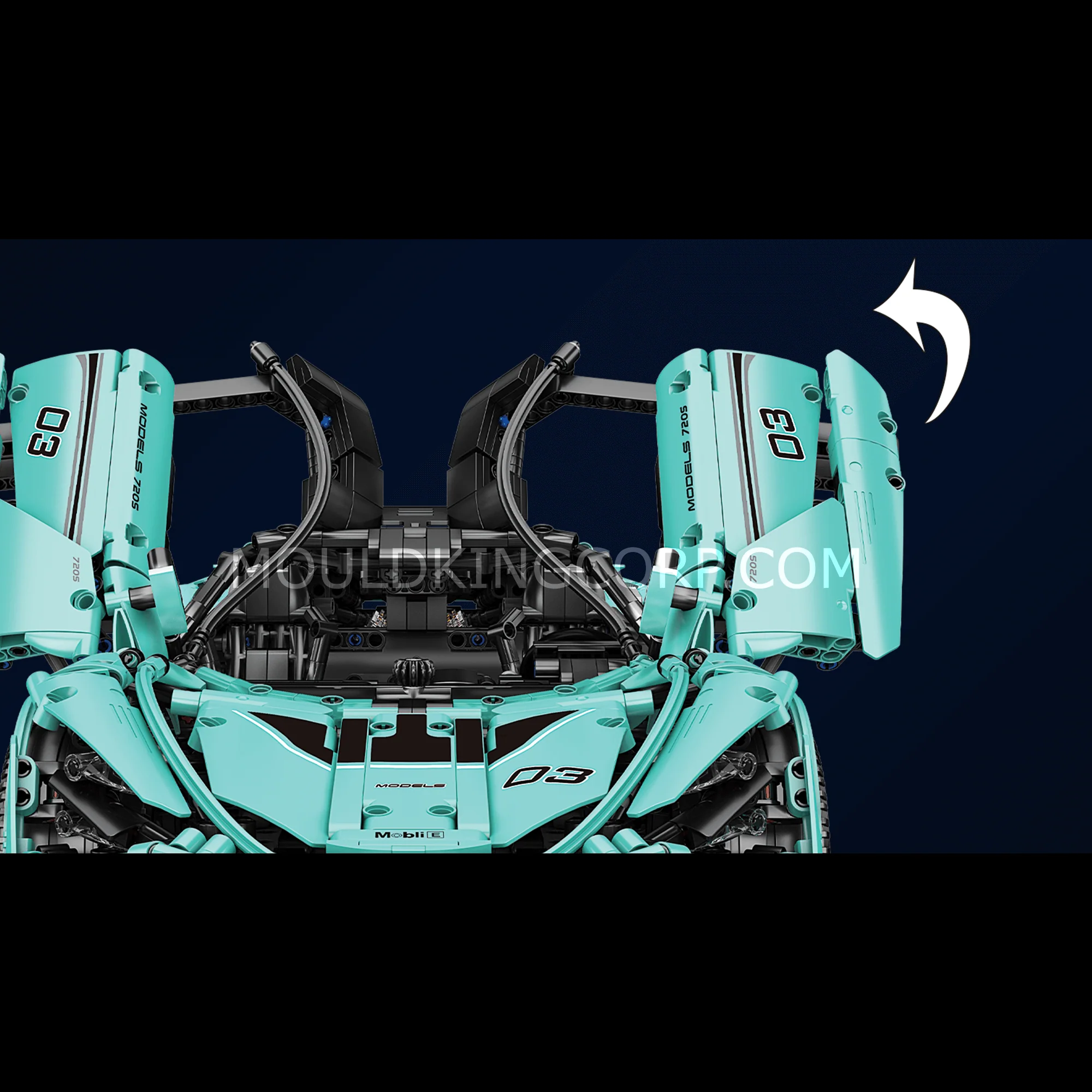 Mould King 13167 720S Tiffany Sports Car Remote Controlled Building Set | 3,188 PCS - Image 4