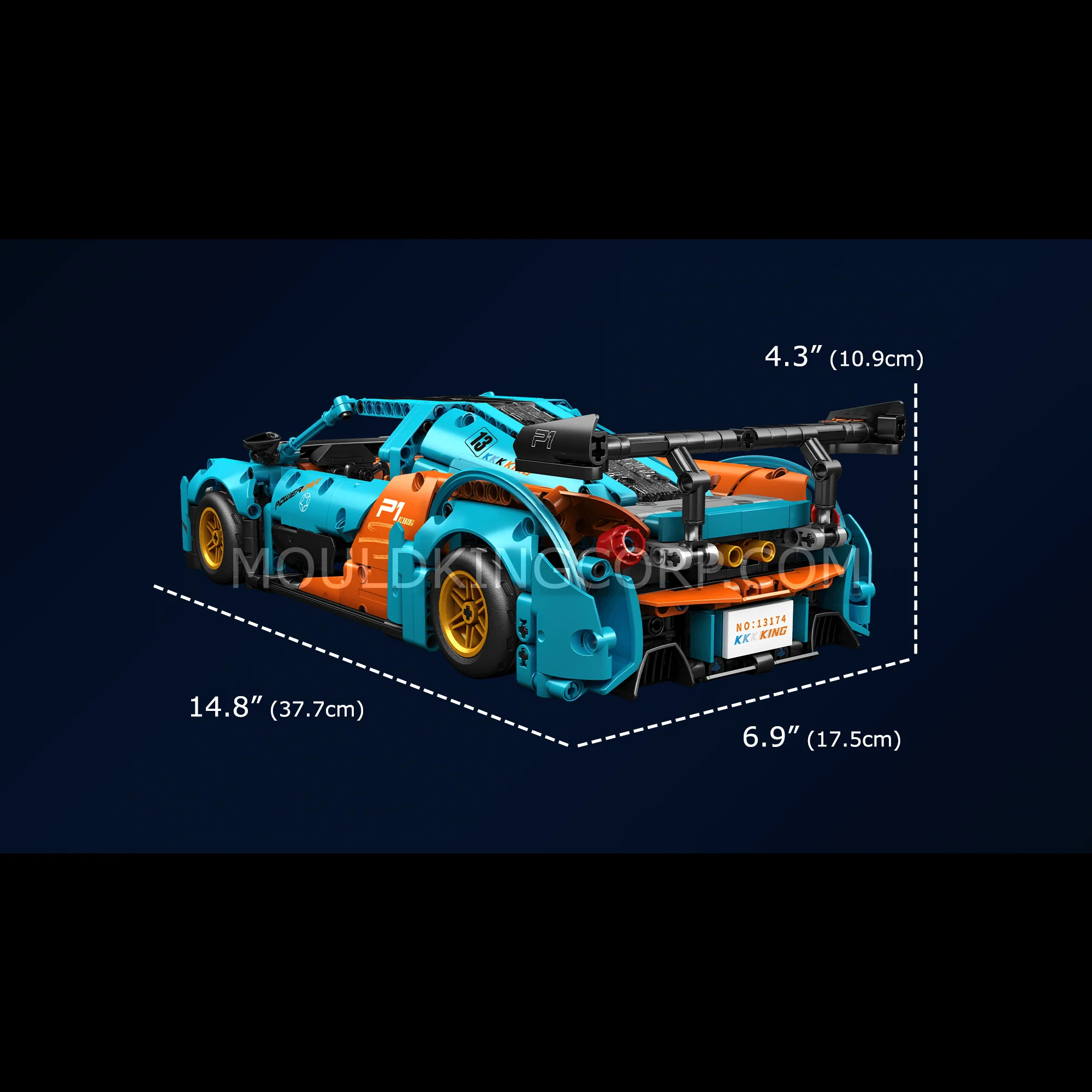 Mould King 13174 P1-GTR Sports Car Model Building Set | 936 PCS - Image 6