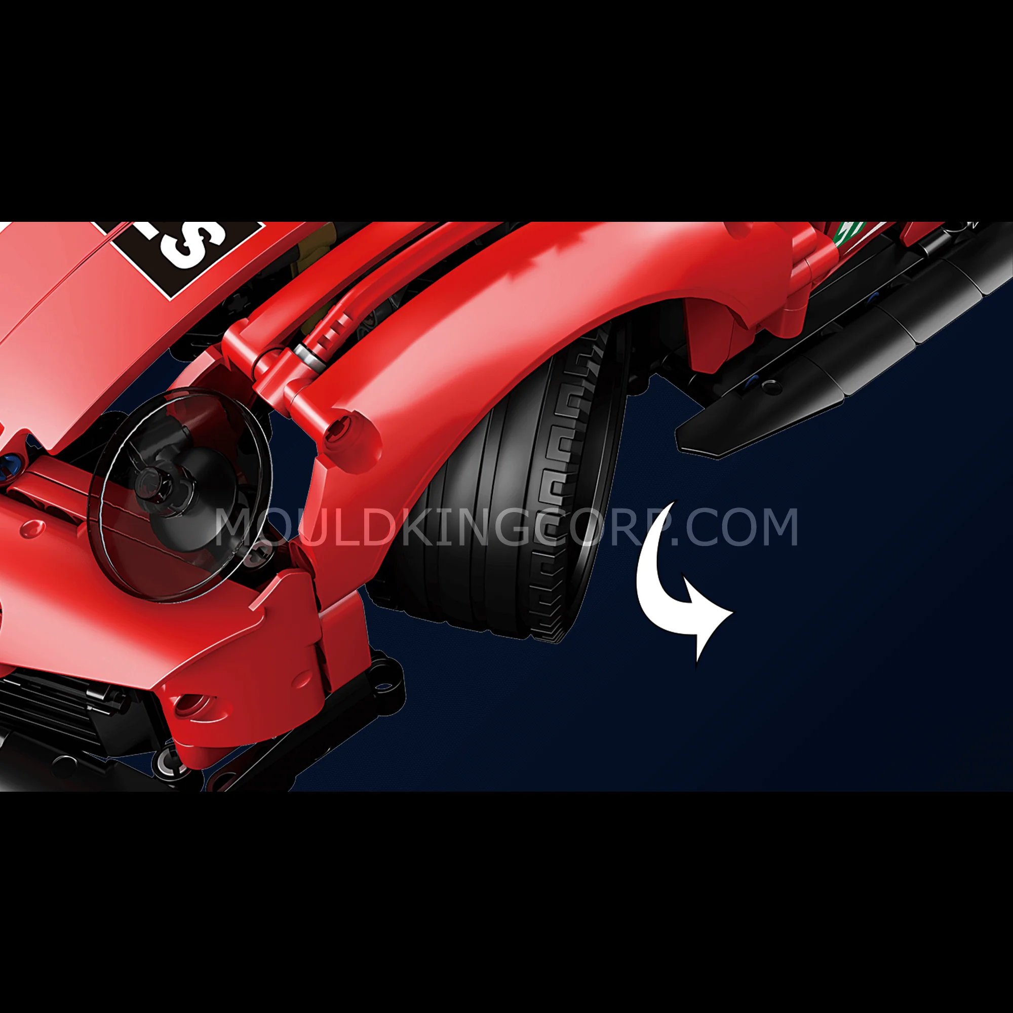 MOULD KING 13176 NO. 911 Supercar Remote Controlled Model Building Set | 1,538 PCS - Image 4