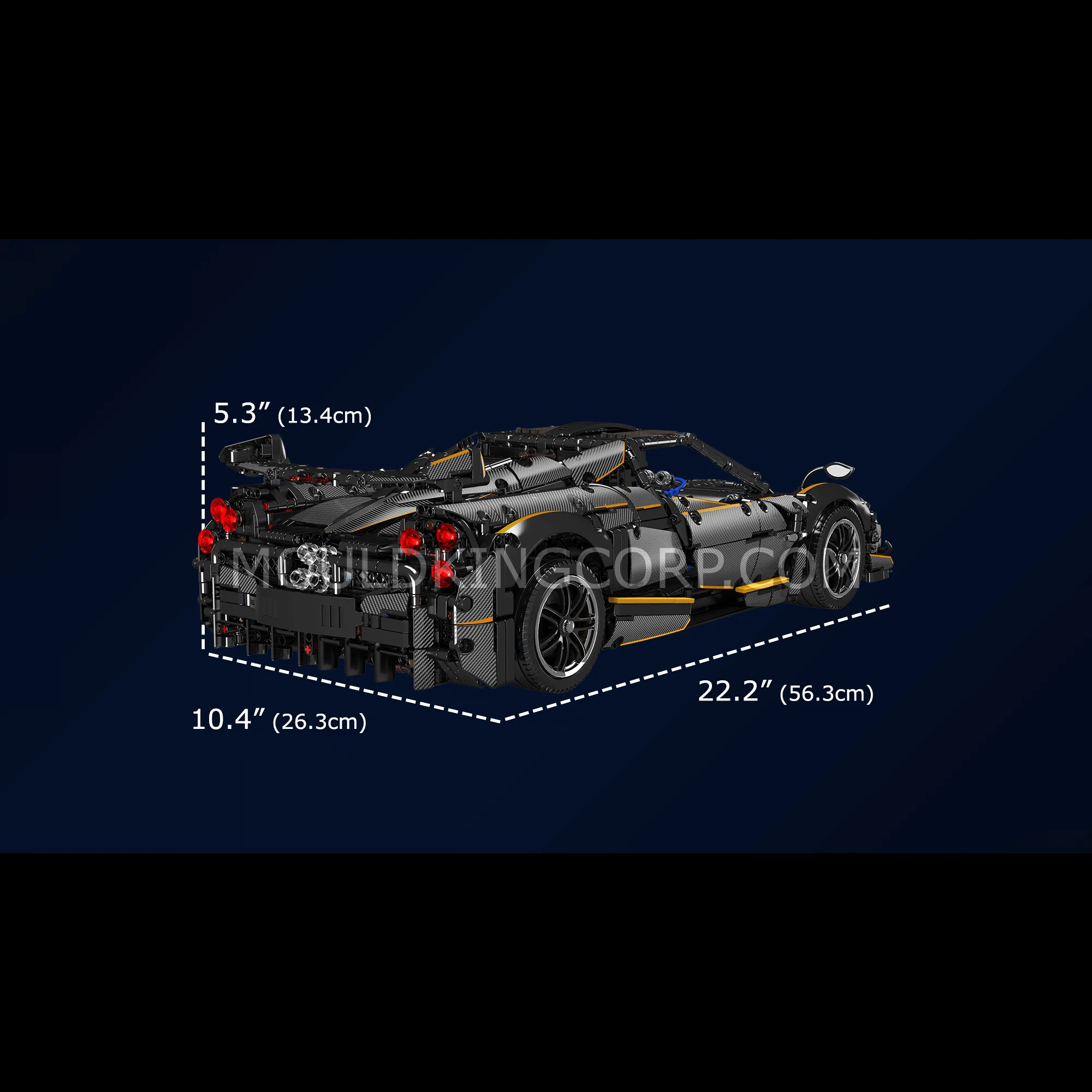 Mould King 13182 Huayra Hyper Car Model Building Set | 4,802 PCS - Image 7