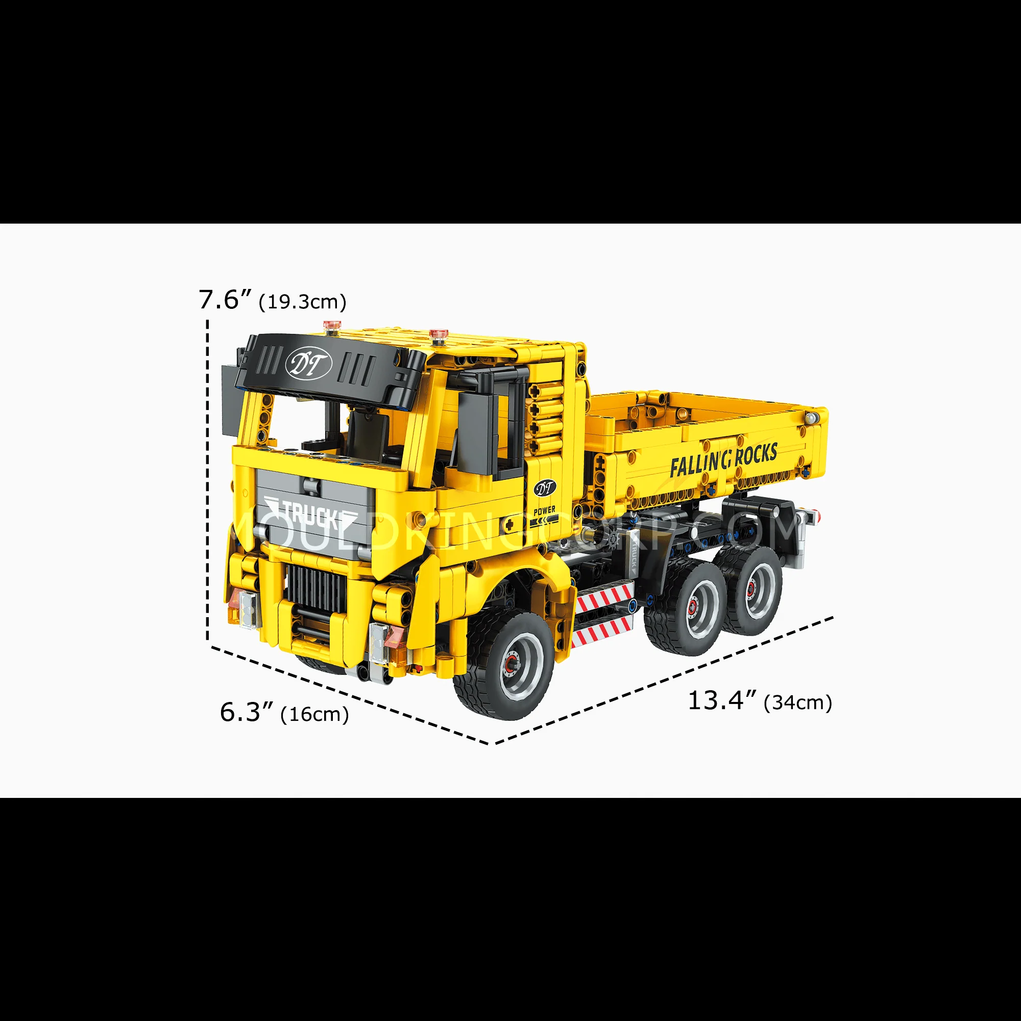 MOULD KING 15025 Remote Controlled Dump Truck Building Set | 1,012 PCS - Image 6