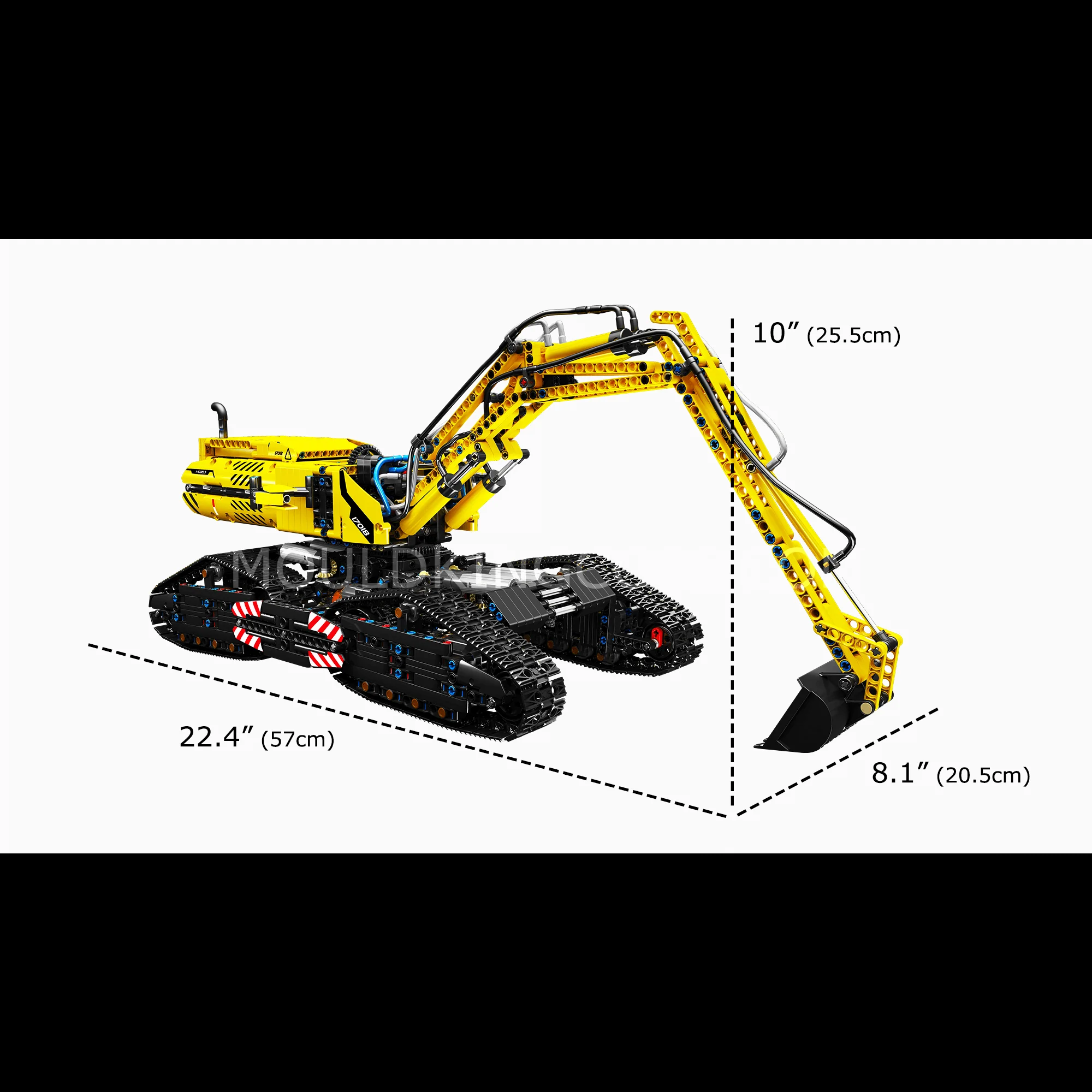 Mould King 17018 RC All Terrain Excavator Model Building Set | 2,237 PCS - Image 6