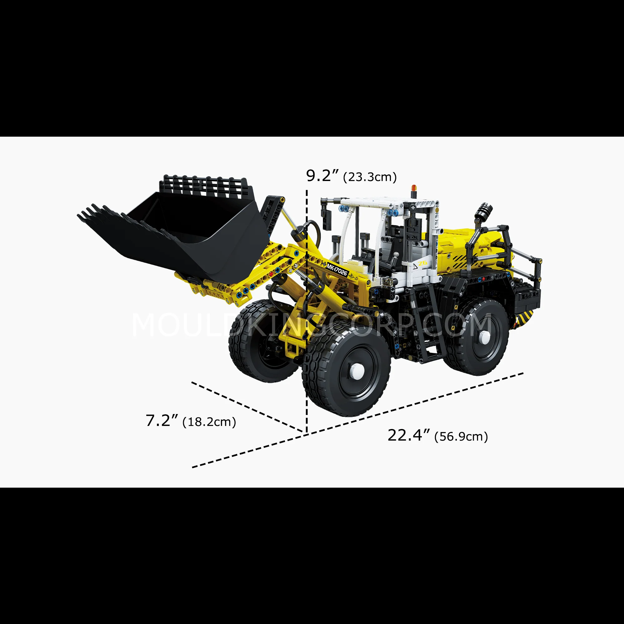 Mould King 17026 Pneumatic Construction Wheel Loader Building Set - Image 6