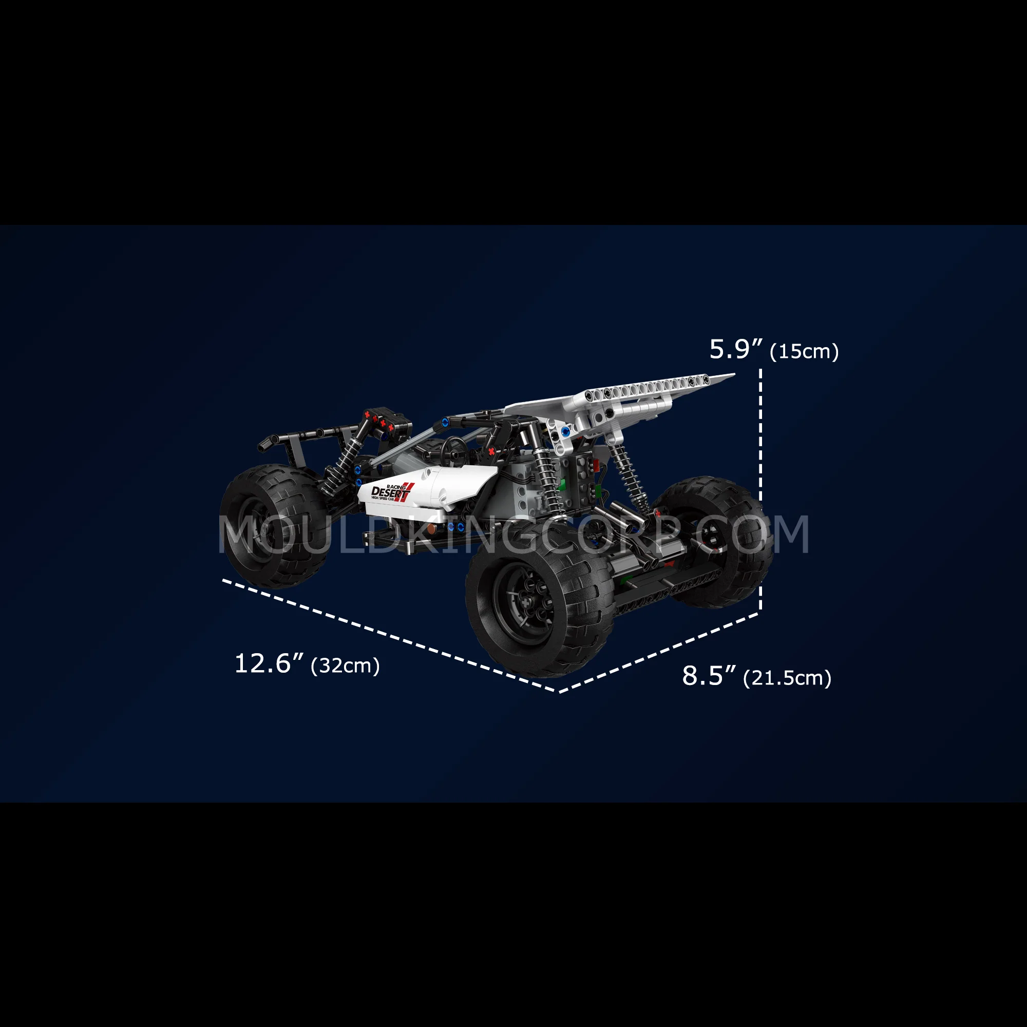 MOULD KING 18001 Desert Racing Buggy Remote Controlled Building Set | 409 PCS - Image 6
