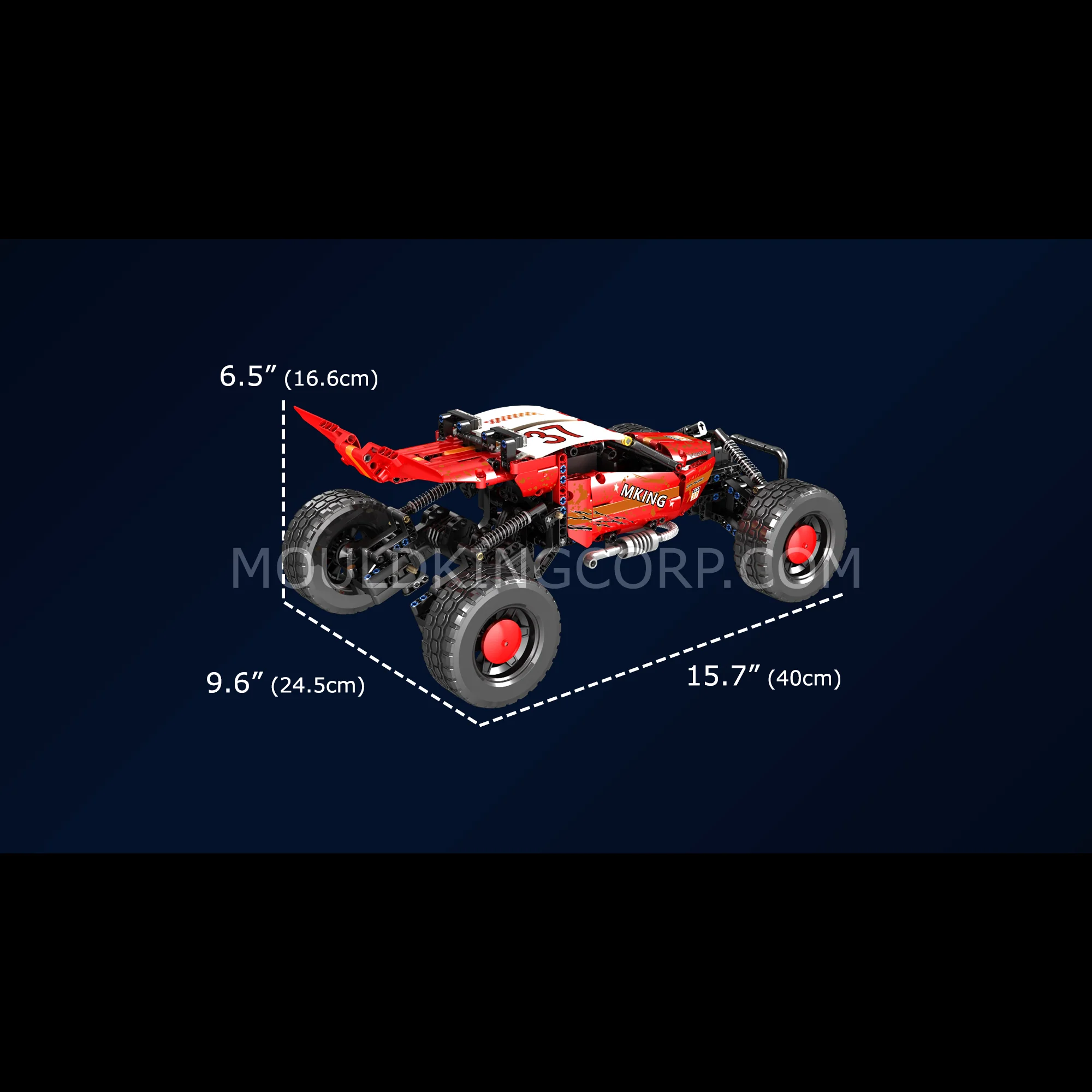 MOULD KING 18019B Hurricane Graffiti Buggy Remote Controlled Building Set | 708 PCS - Image 6