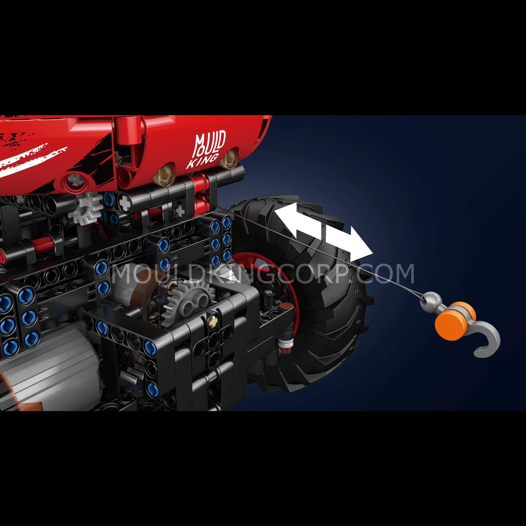 Mould King 18030 Remote Control Red Firefox Climb Car Building Set | 1,962 PCS - Image 3