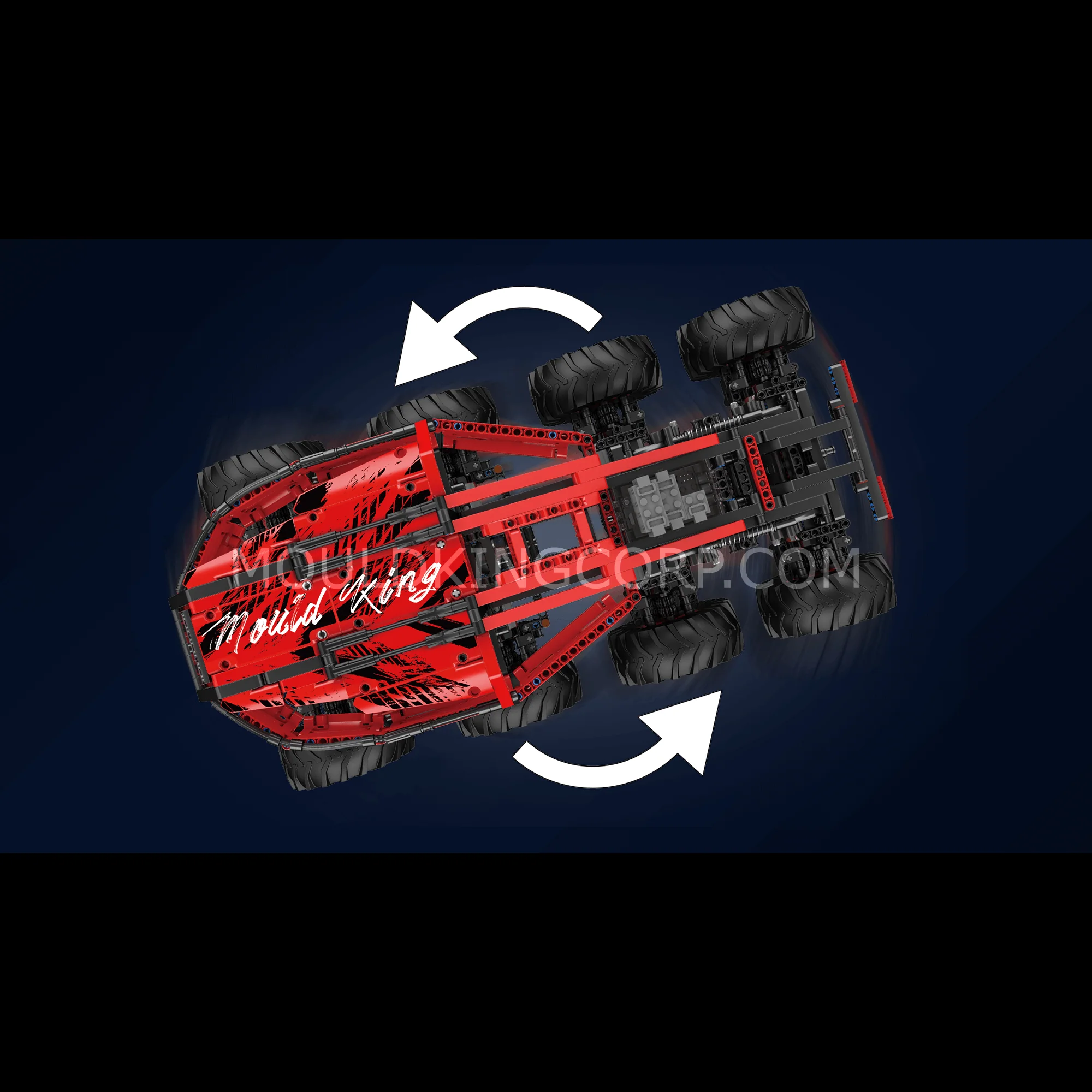 Mould King 18030 Remote Control Red Firefox Climb Car Building Set | 1,962 PCS - Image 5