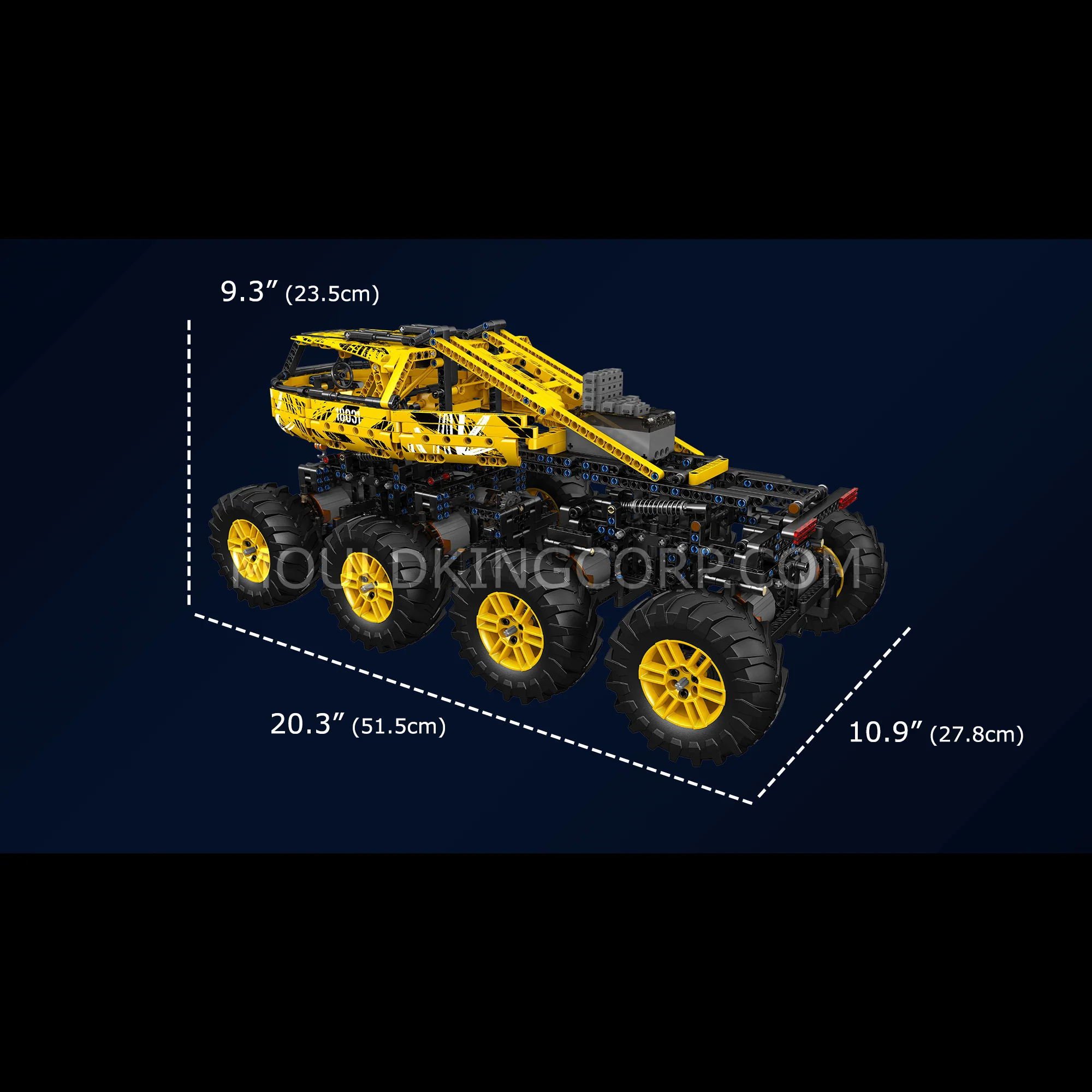 Mould King 18031 Remote Control Yellow Firefox Climb Car Building Set | 1,962 PCS - Image 6