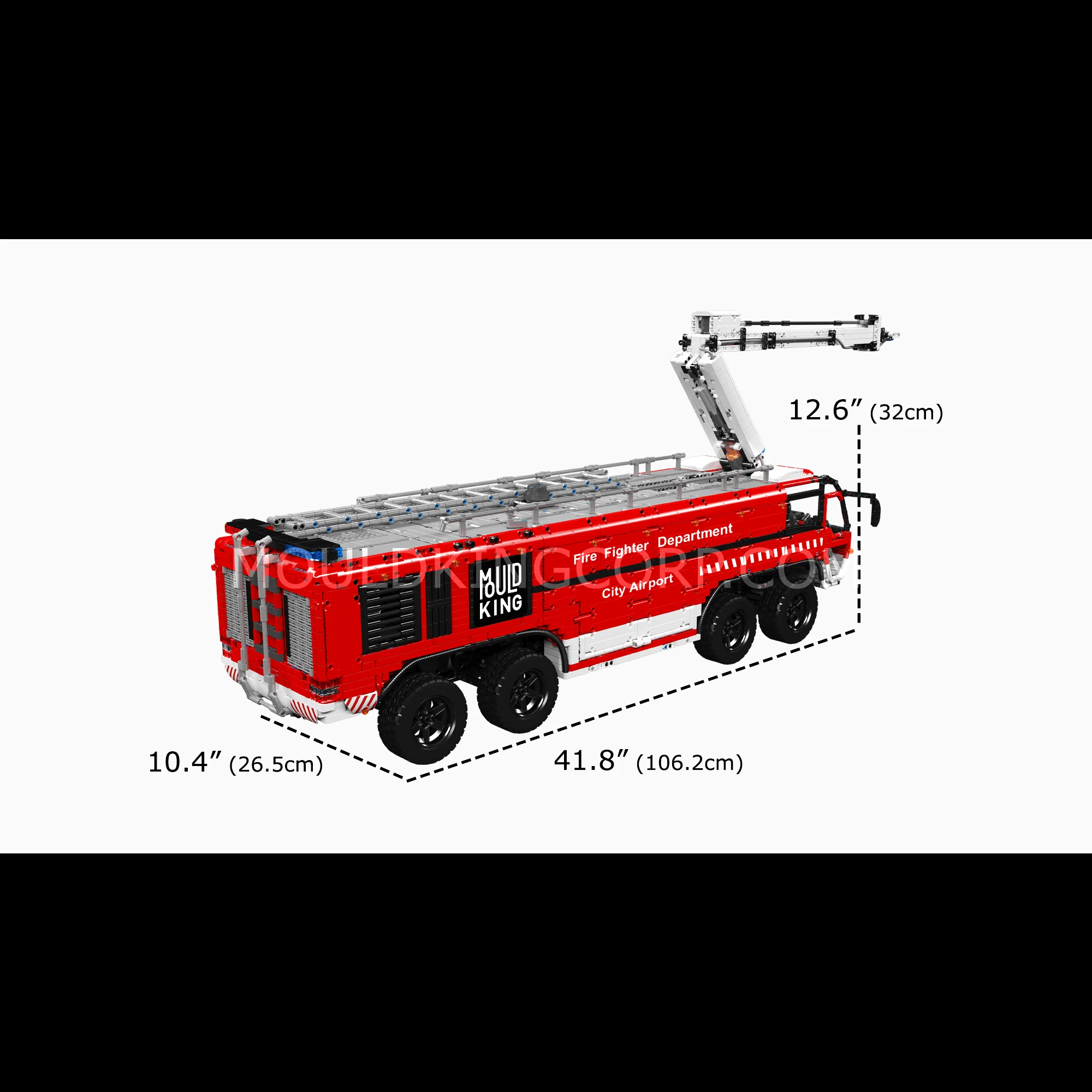 MOULD KING 19004S RC Pneumatic Airport Rescue Vehicle Building Set | 6,653 PCS - Image 6