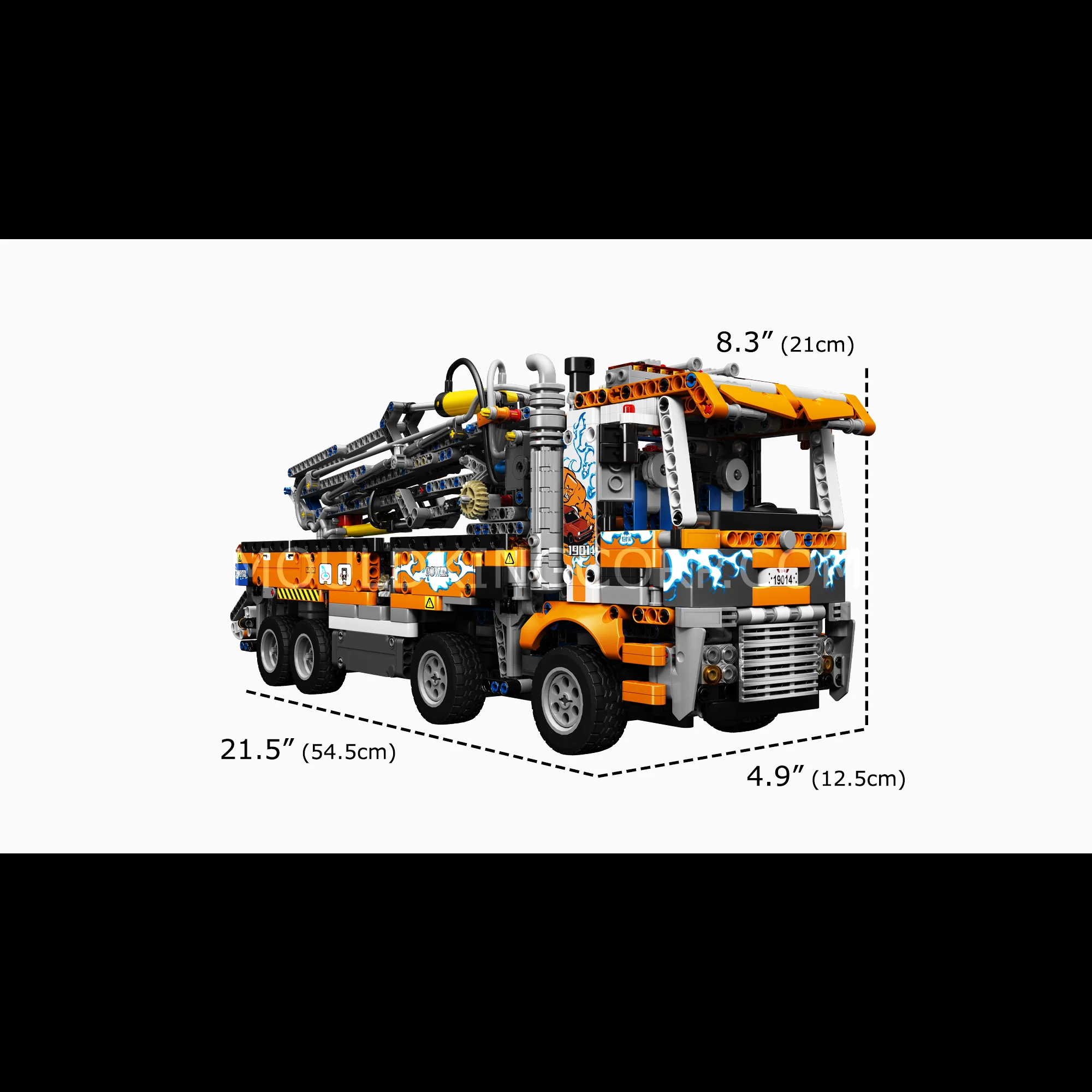 Mould King 19014 Pneumatic Concrete Pump Truck | 2,132 PCS - Image 6