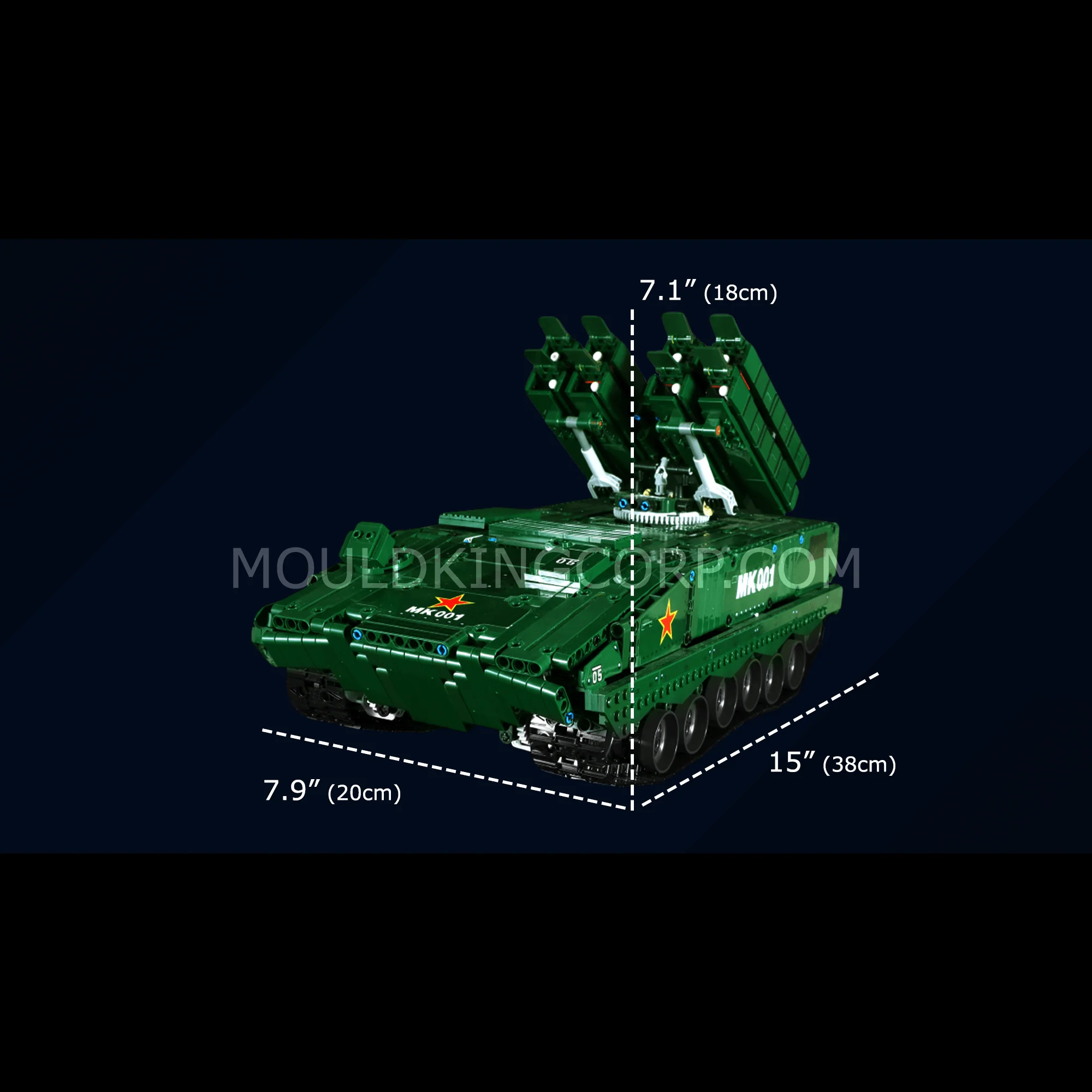 MOULD KING 20001 Remote Controlled HJ-10 Anti-Tank Missile Building Set | 1,689 PCS - Image 5