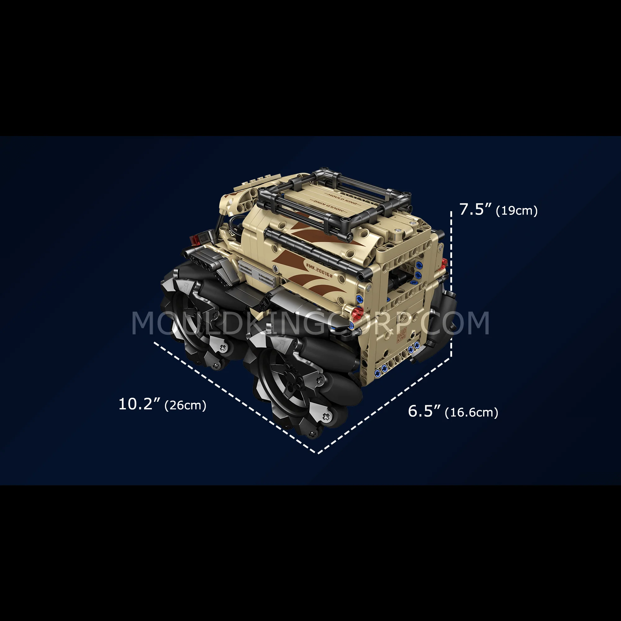 Mould King 20016 Mecanum ATV Remote Controlled Building Set | 617 PCS - Image 6