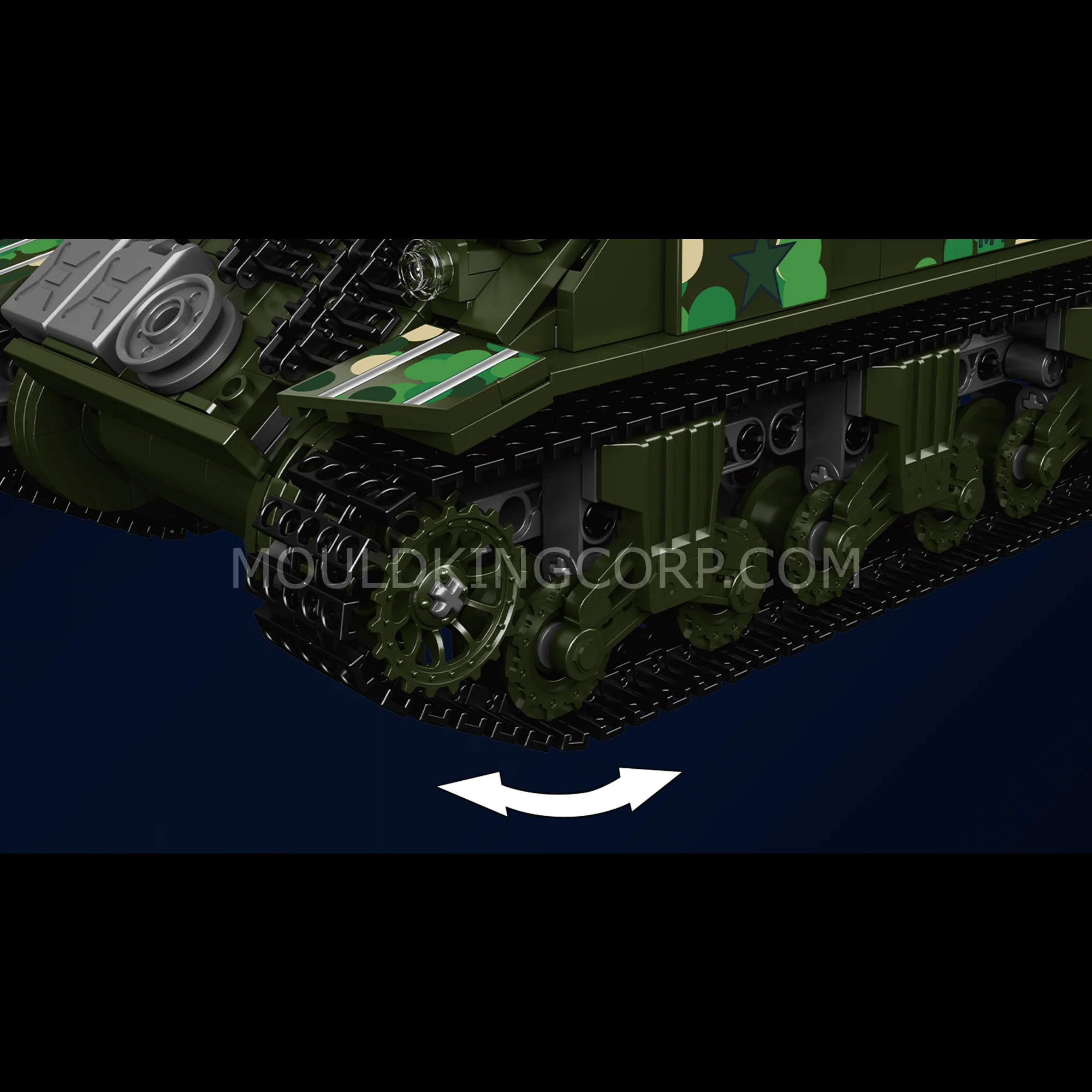 MOULD KING 20024 M4 Sherman Tank Remote Controlled Building Set | 950 PCS - Image 5