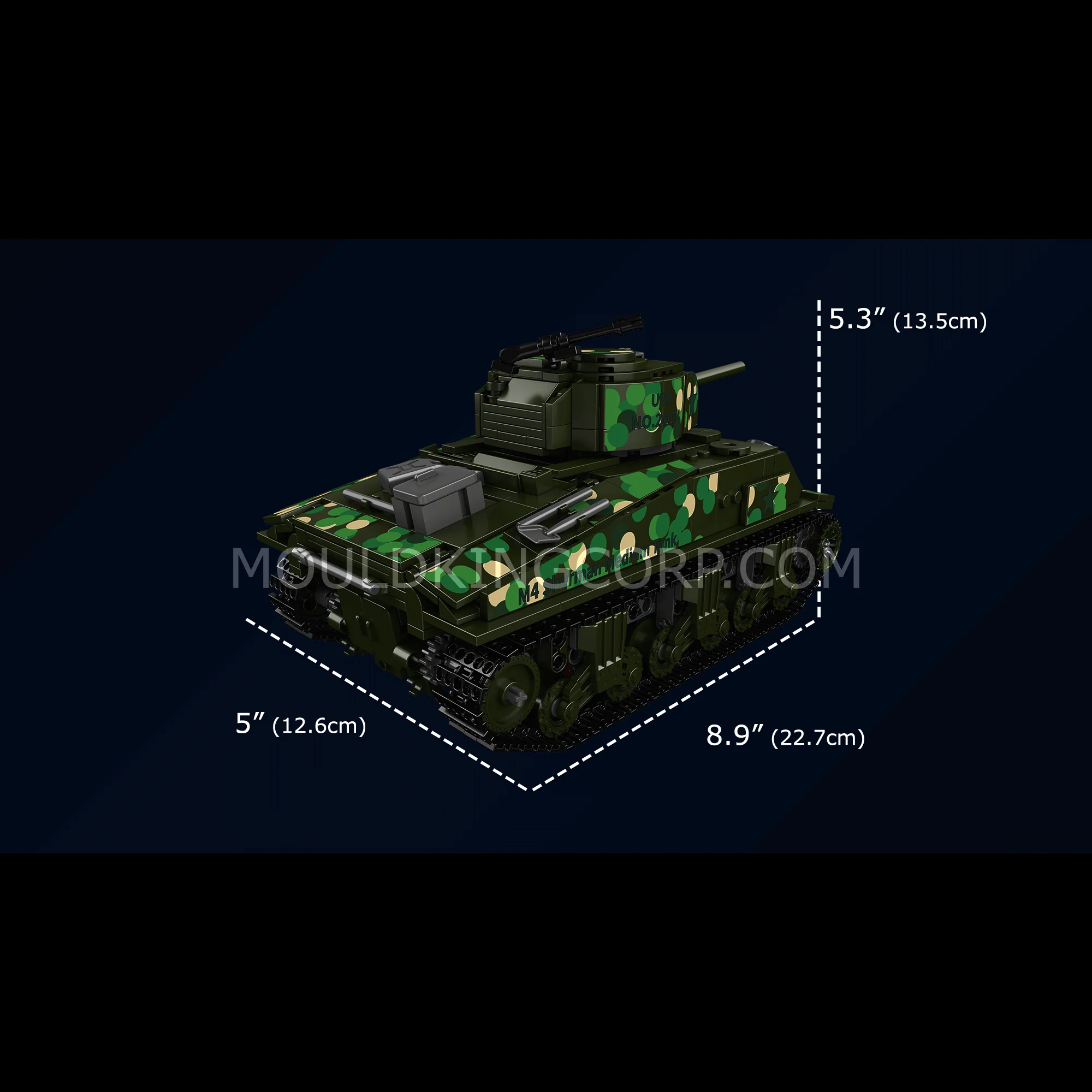 MOULD KING 20024 M4 Sherman Tank Remote Controlled Building Set | 950 PCS - Image 6