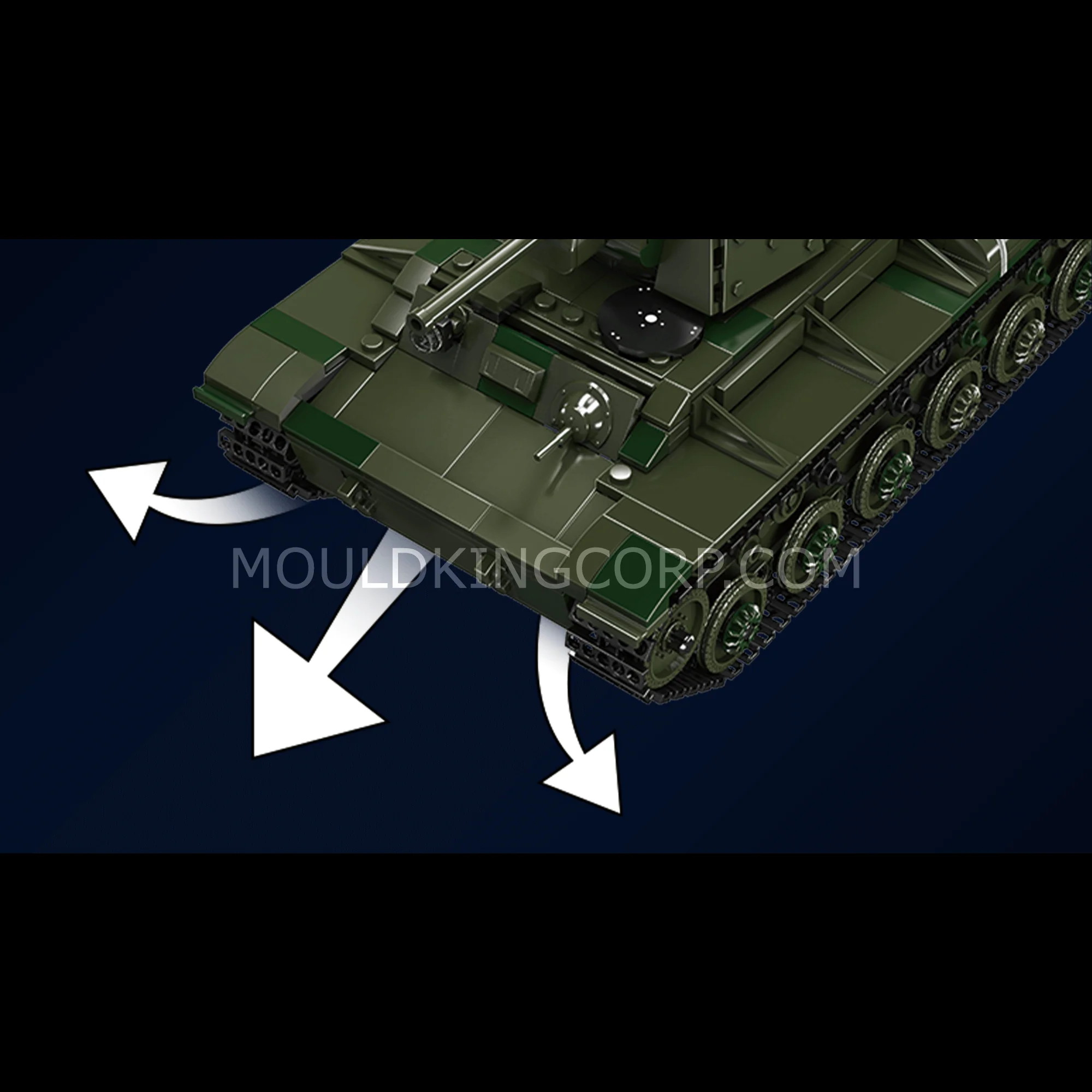 MOULD KING 20025 KV-1 Tank Remote Controlled Building Set | 924 PCS - Image 3