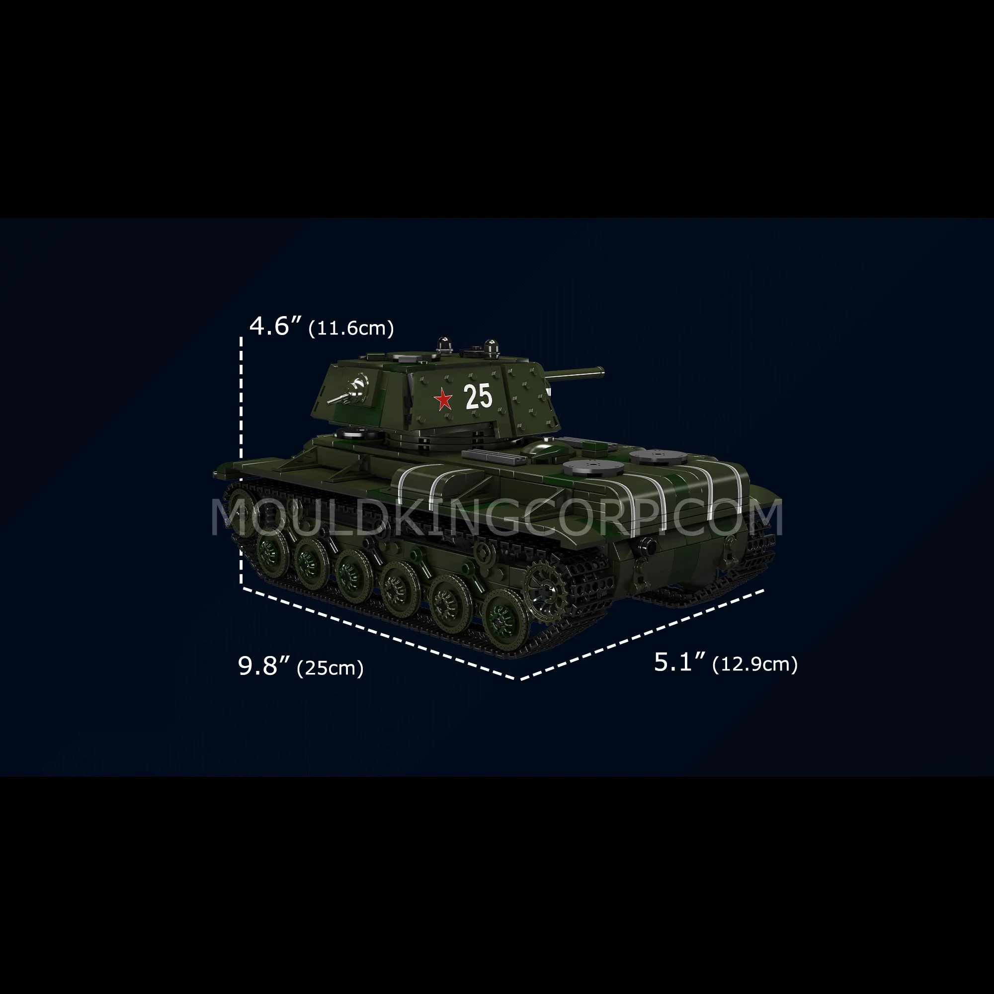 MOULD KING 20025 KV-1 Tank Remote Controlled Building Set | 924 PCS - Image 6