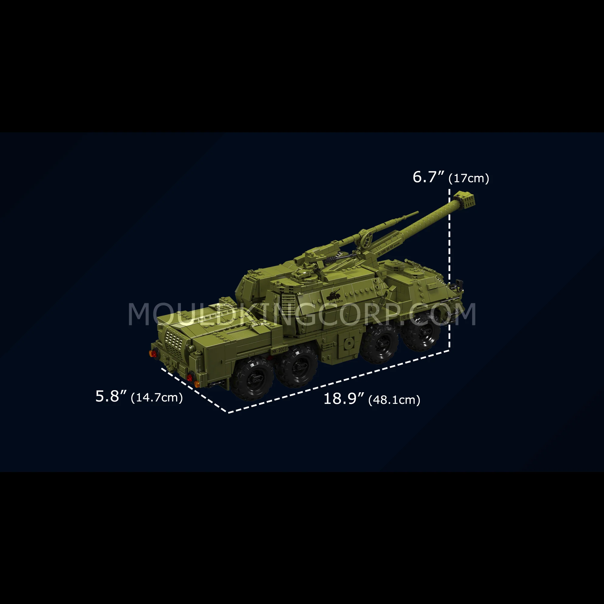 Mould King 20031 Dana Self-propelled Howitzer Building Set | 1,923 Pcs - Image 6