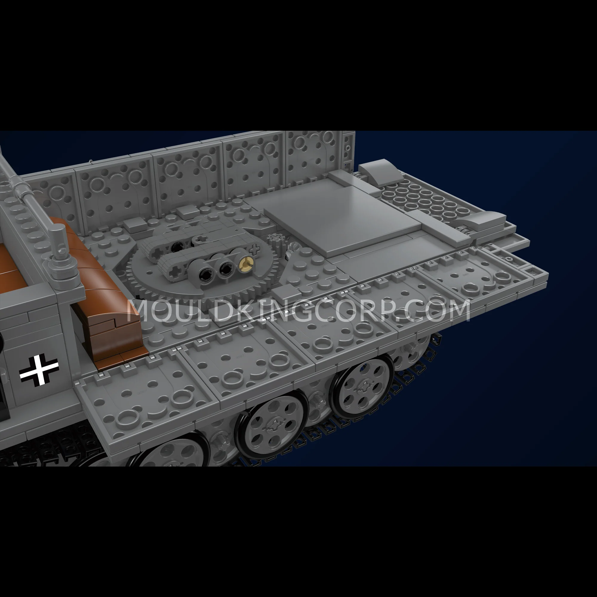 Mould King 20048 German 3.7cm Anti-Aircraft Half-Track Vehicle Building Set | 1,188 Pcs - Image 2