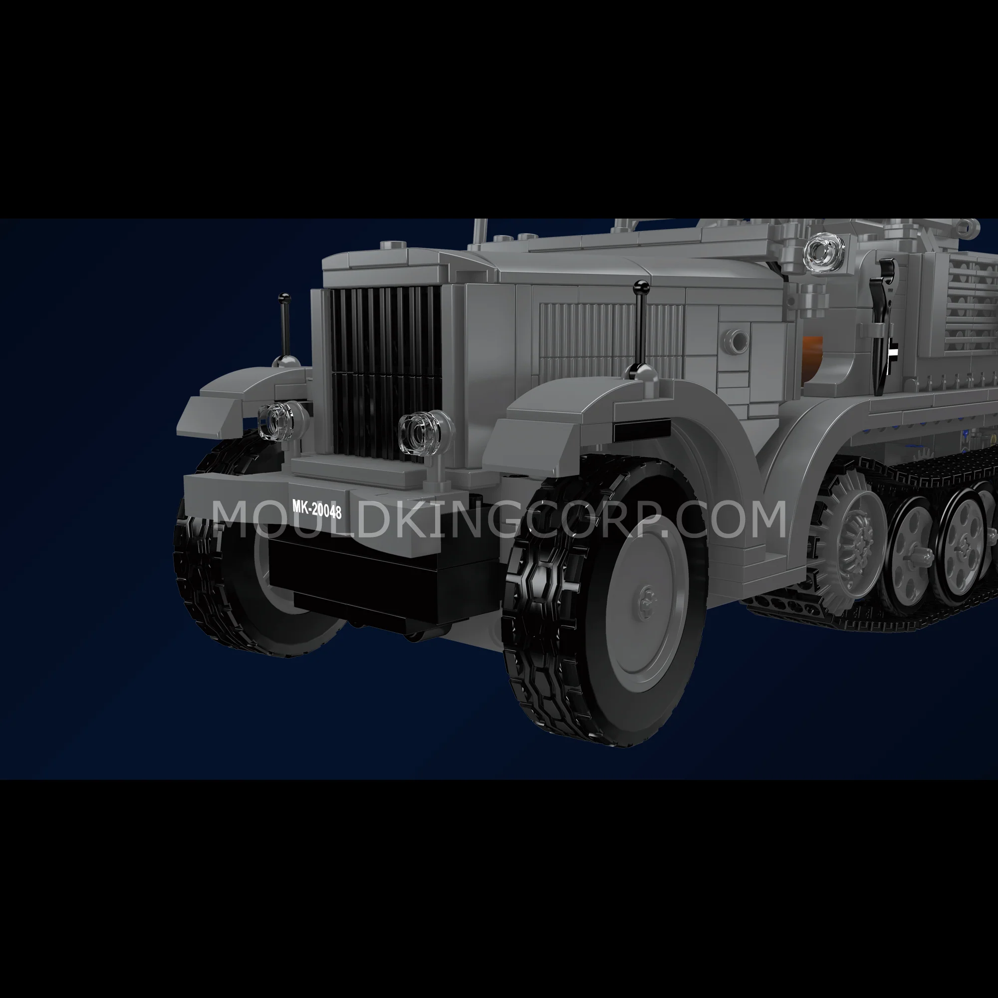 Mould King 20048 German 3.7cm Anti-Aircraft Half-Track Vehicle Building Set | 1,188 Pcs - Image 4