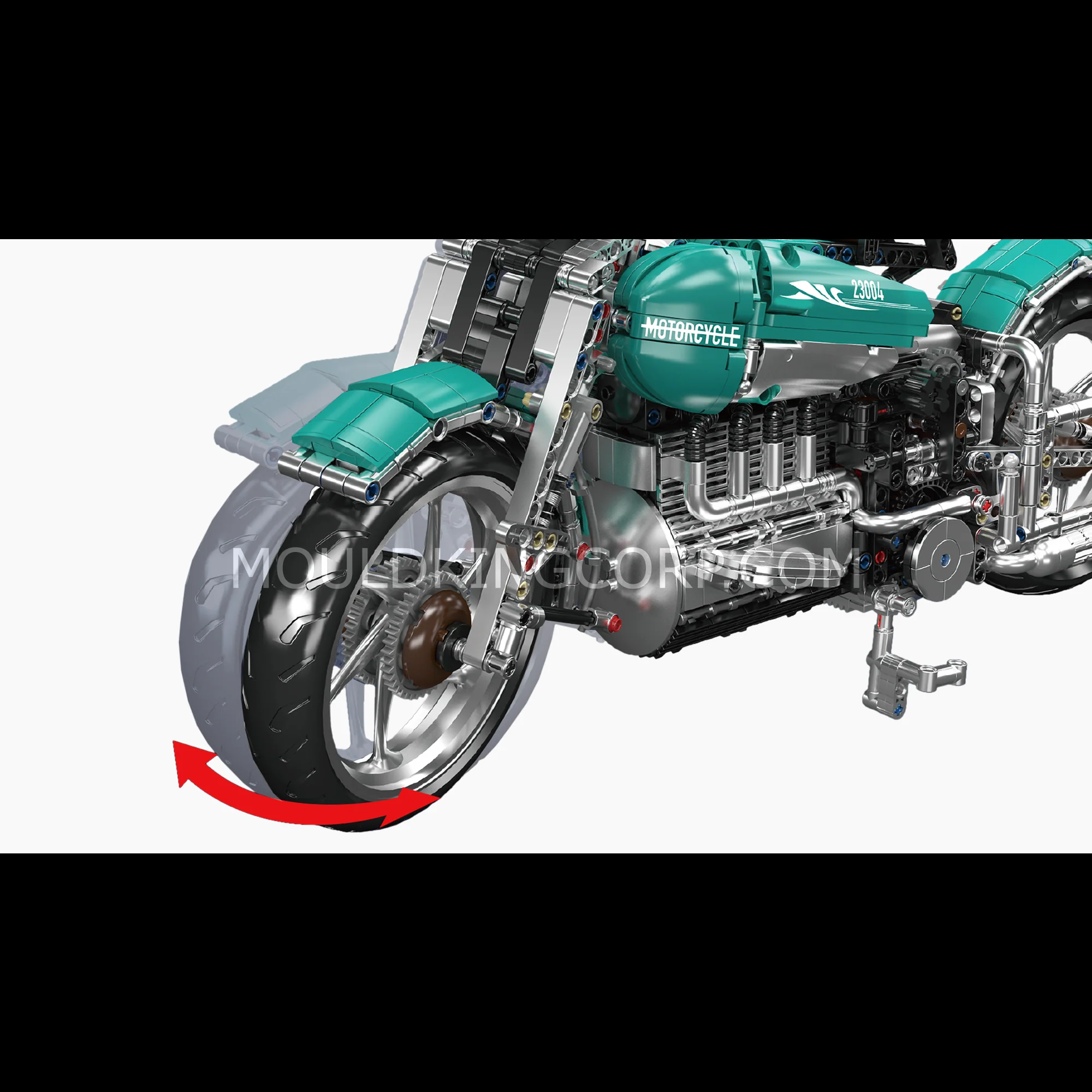 Mould King 23004 American Cruiser Motorcycle Building Set | 1,971 Pcs - Image 3