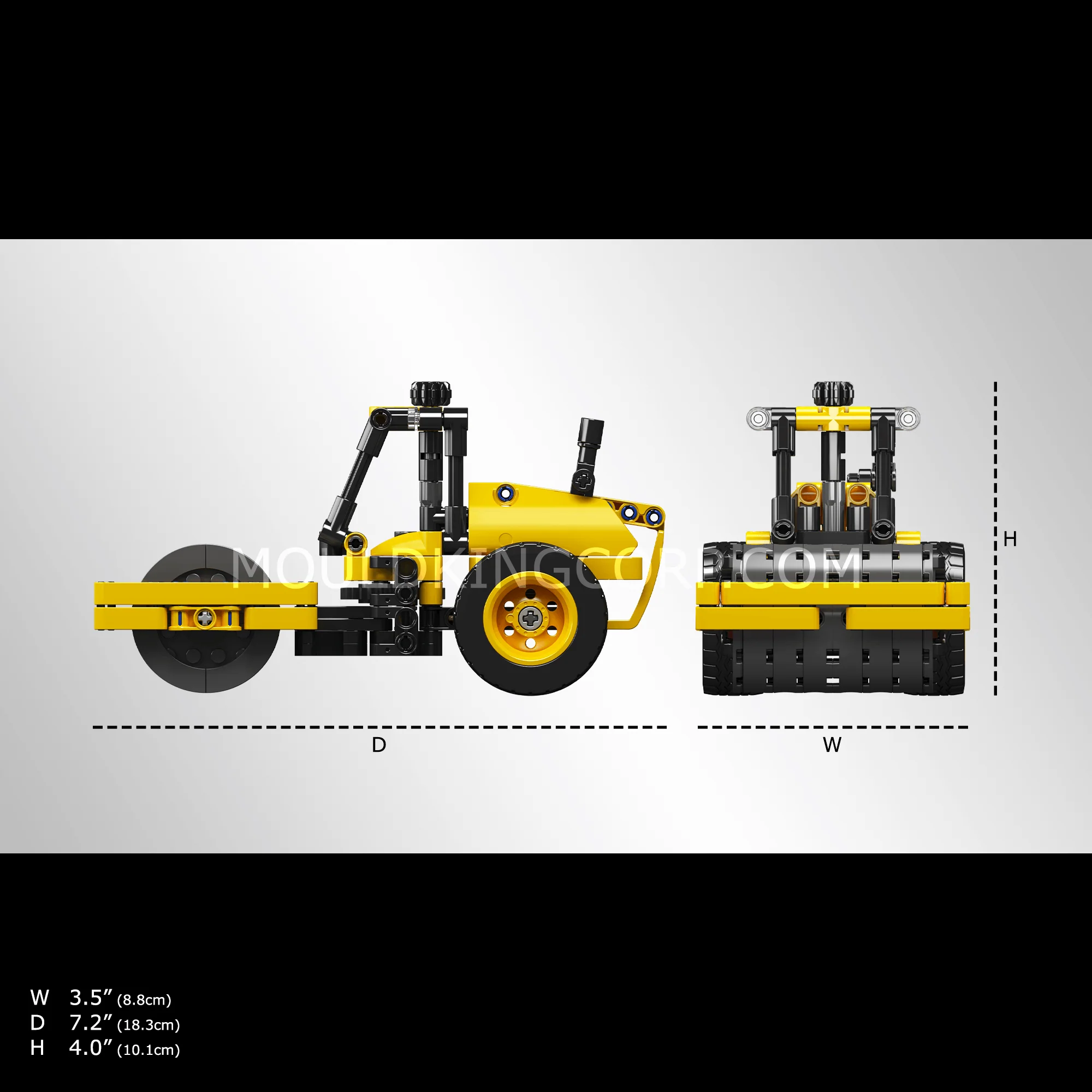 Mould King 24019 Road Roller Construction Building Toy Set | 223 PCS - Image 5