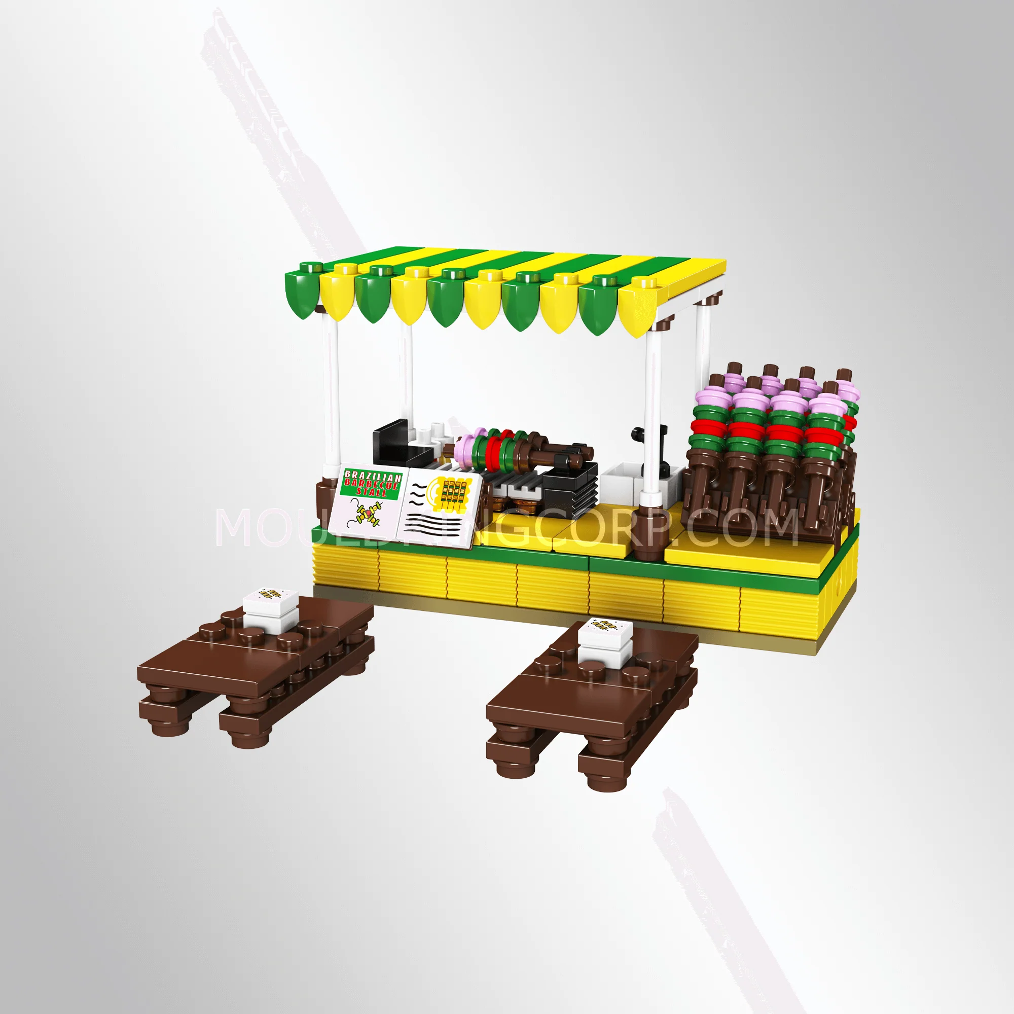 Mould King 24030 Skewer Stand Building Toy Set | 243 Pcs - Image 3