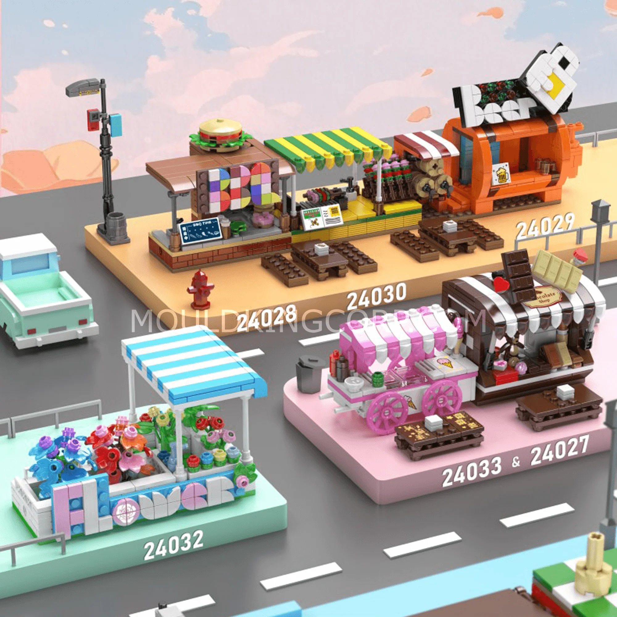Mould King 24031 Pizza Store Building Toy Set | 246 Pcs - Image 4