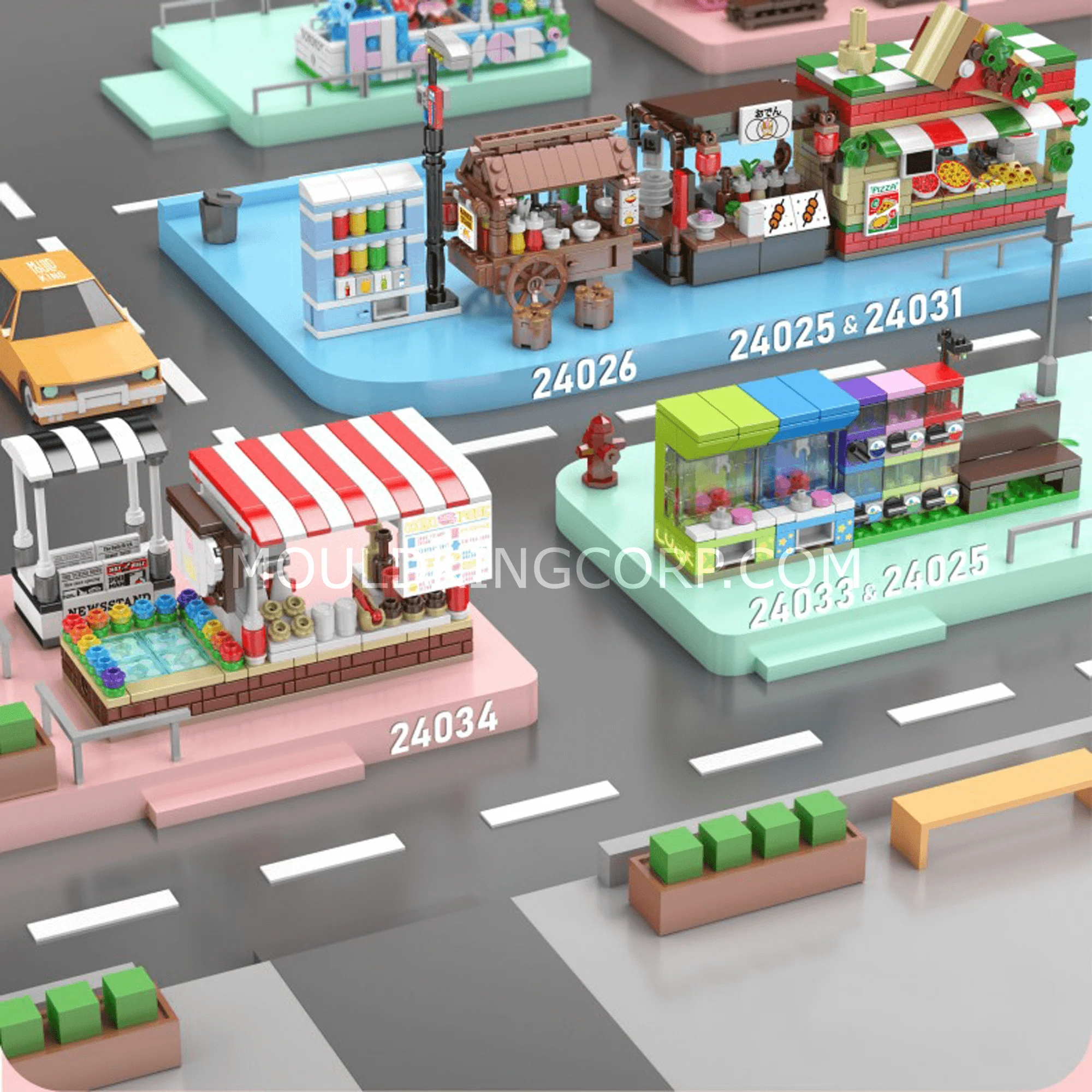 Mould King 24034 Coffee Shop & Newsstand Building Set | 265 Pcs - Image 5