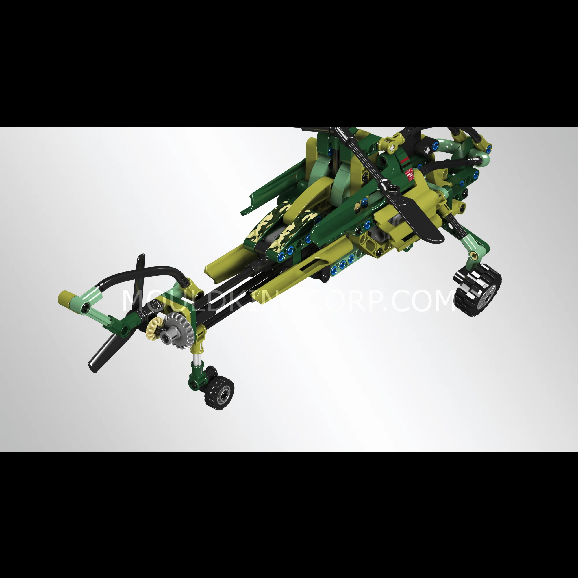 Mould King 24052 Exploration Helicopter Model Building Set | 284 Pcs - Image 4