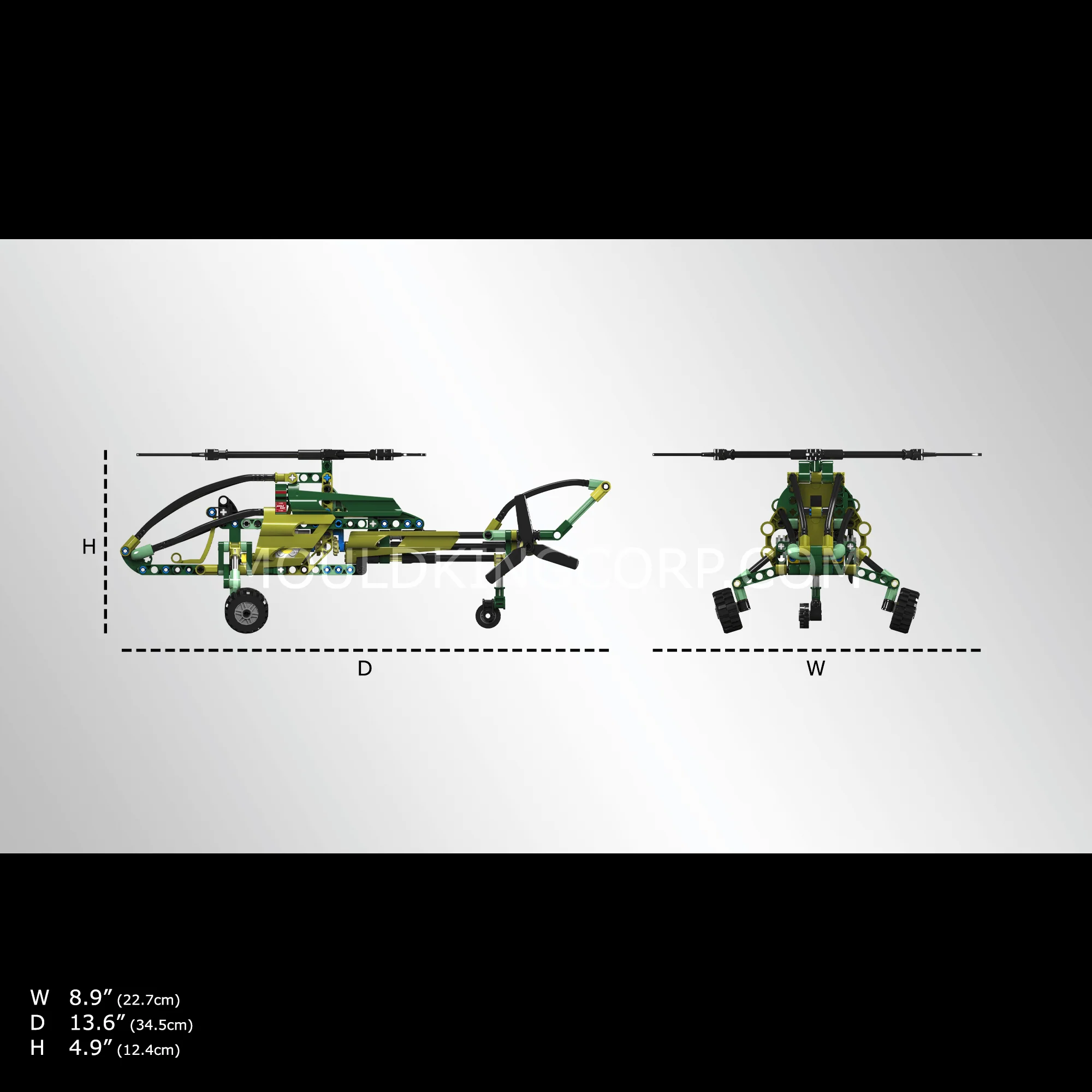 Mould King 24052 Exploration Helicopter Model Building Set | 284 Pcs - Image 5