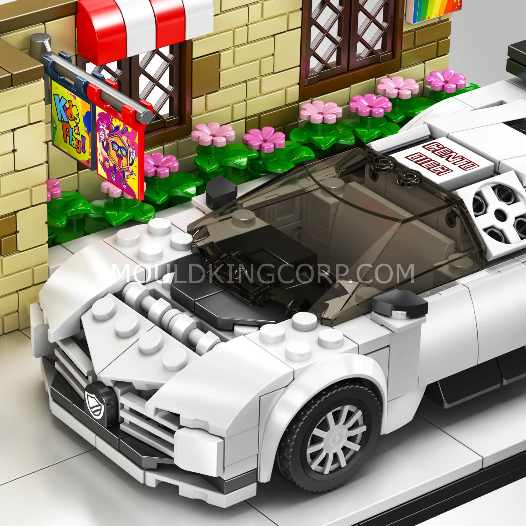 Mould King 24065 Street-side Centodieci Super Sports Car Building Set | 588 Pcs - Image 3