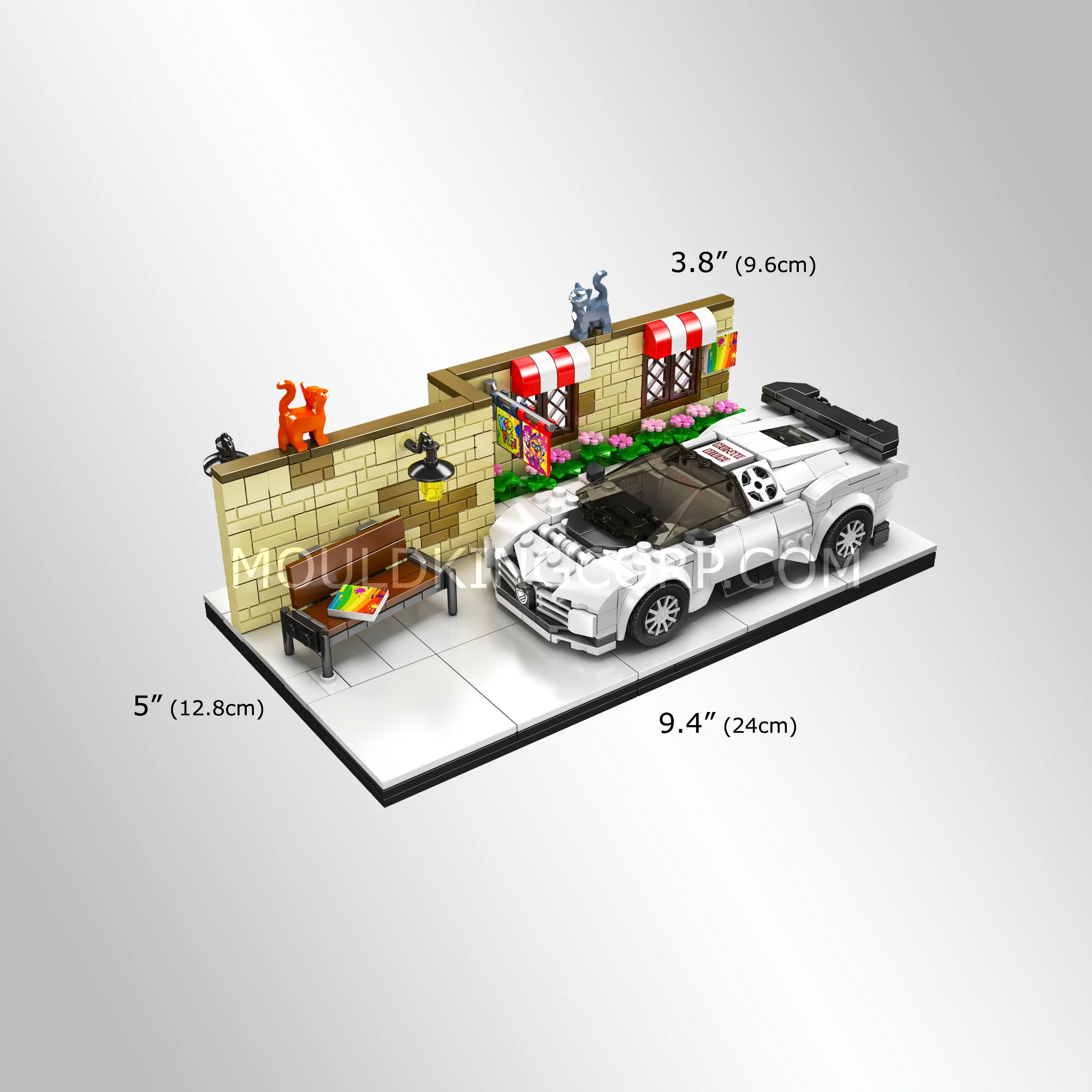 Mould King 24065 Street-side Centodieci Super Sports Car Building Set | 588 Pcs - Image 5