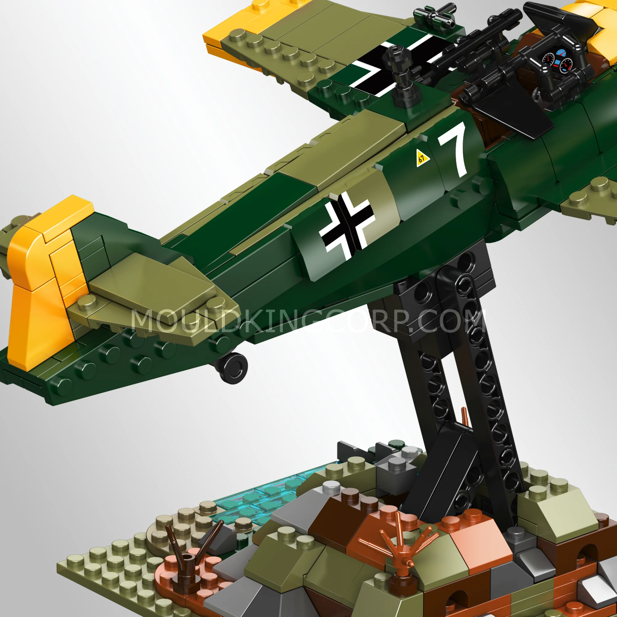 Mould King 24067 Messerschmitt BF 109 Aircraft Building Set | 574 Pcs - Image 4
