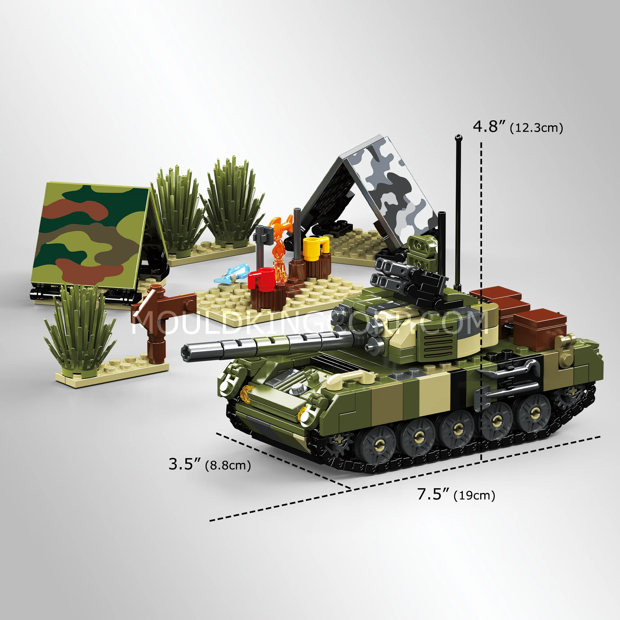 Mould King 24073 Tank Rest Camp Building Set | 513 Pcs - Image 5