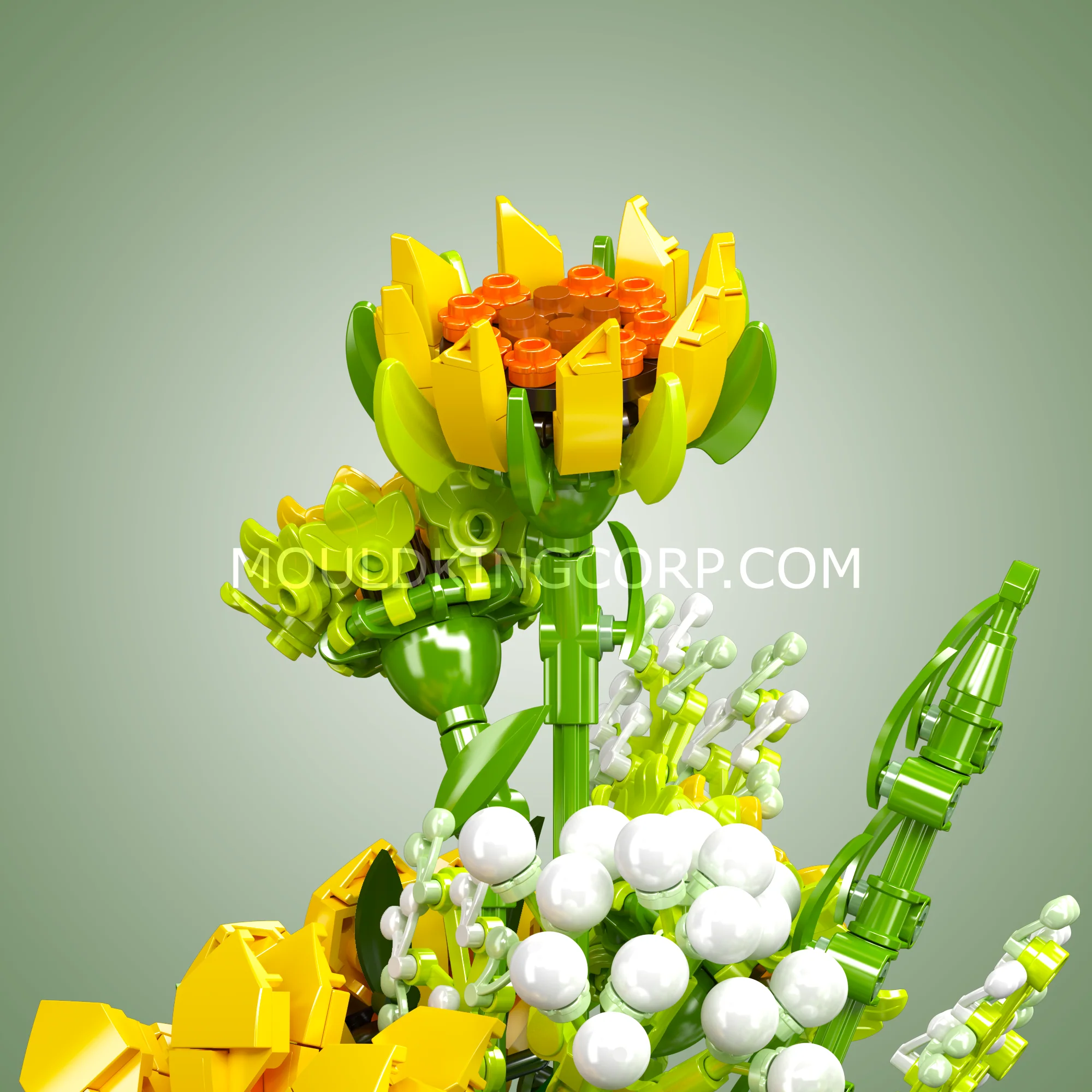 Mould King 24110 Sunflower Potted Building Set | 1,047 Pcs - Image 5