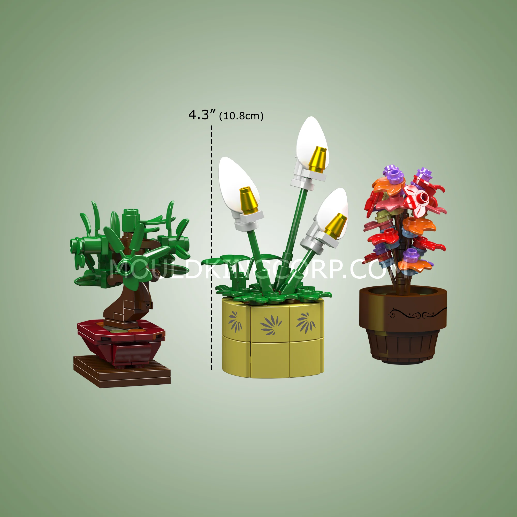 Mould King 24117 Mini Potted Plants Building Set | 240 Pcs - Image 5