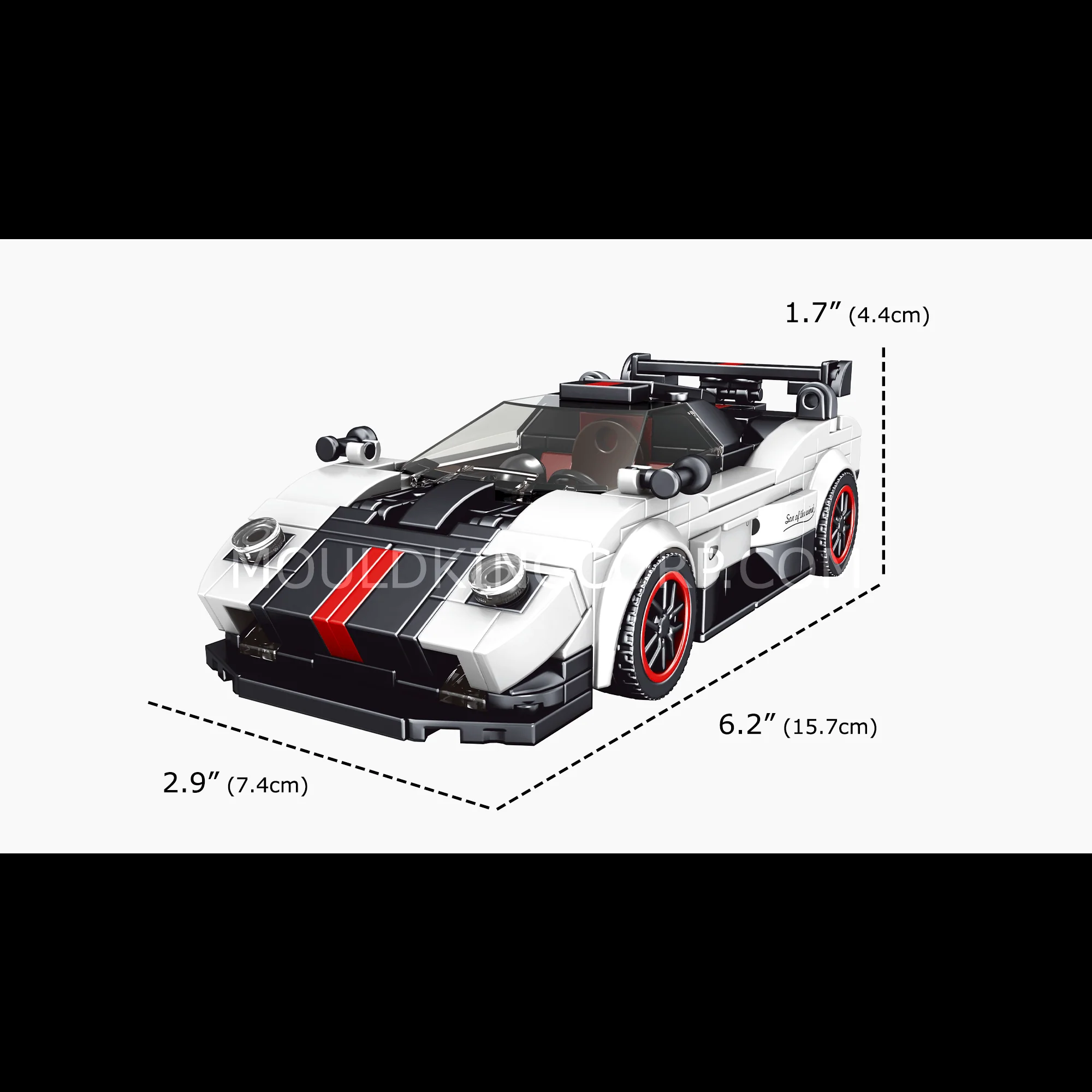 Mould King 27030 Zoda Sports Car Model Building Kit | 374 PCS - Image 6