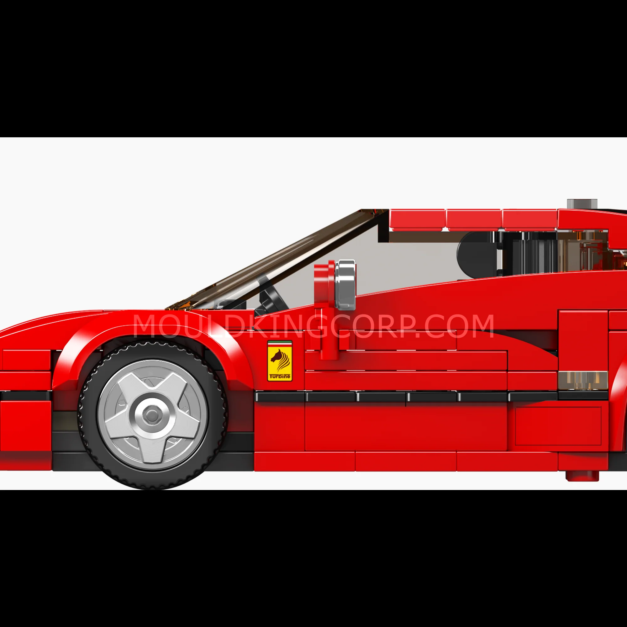 MOULD KING 27038 Rosso Corsa F40 Car Model Building Set | 338 PCS - Image 3