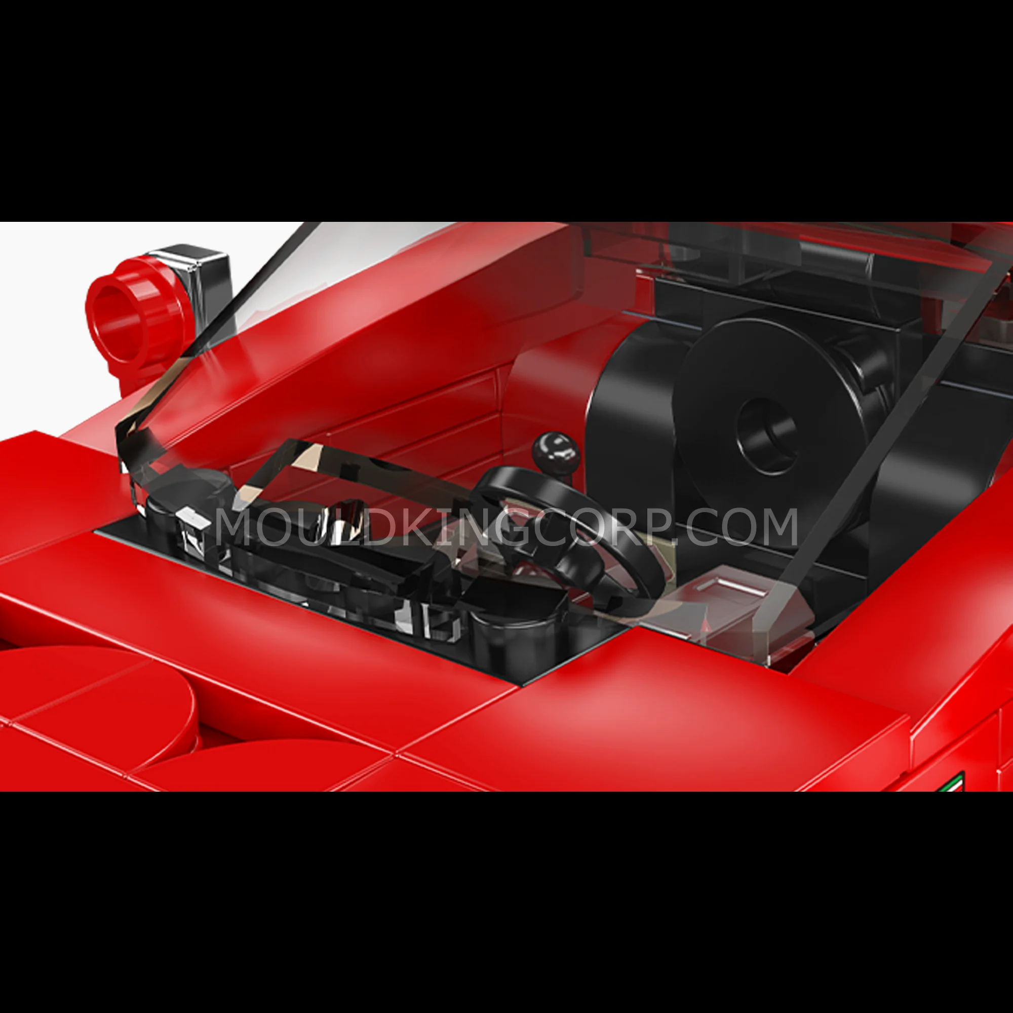 MOULD KING 27038 Rosso Corsa F40 Car Model Building Set | 338 PCS - Image 4