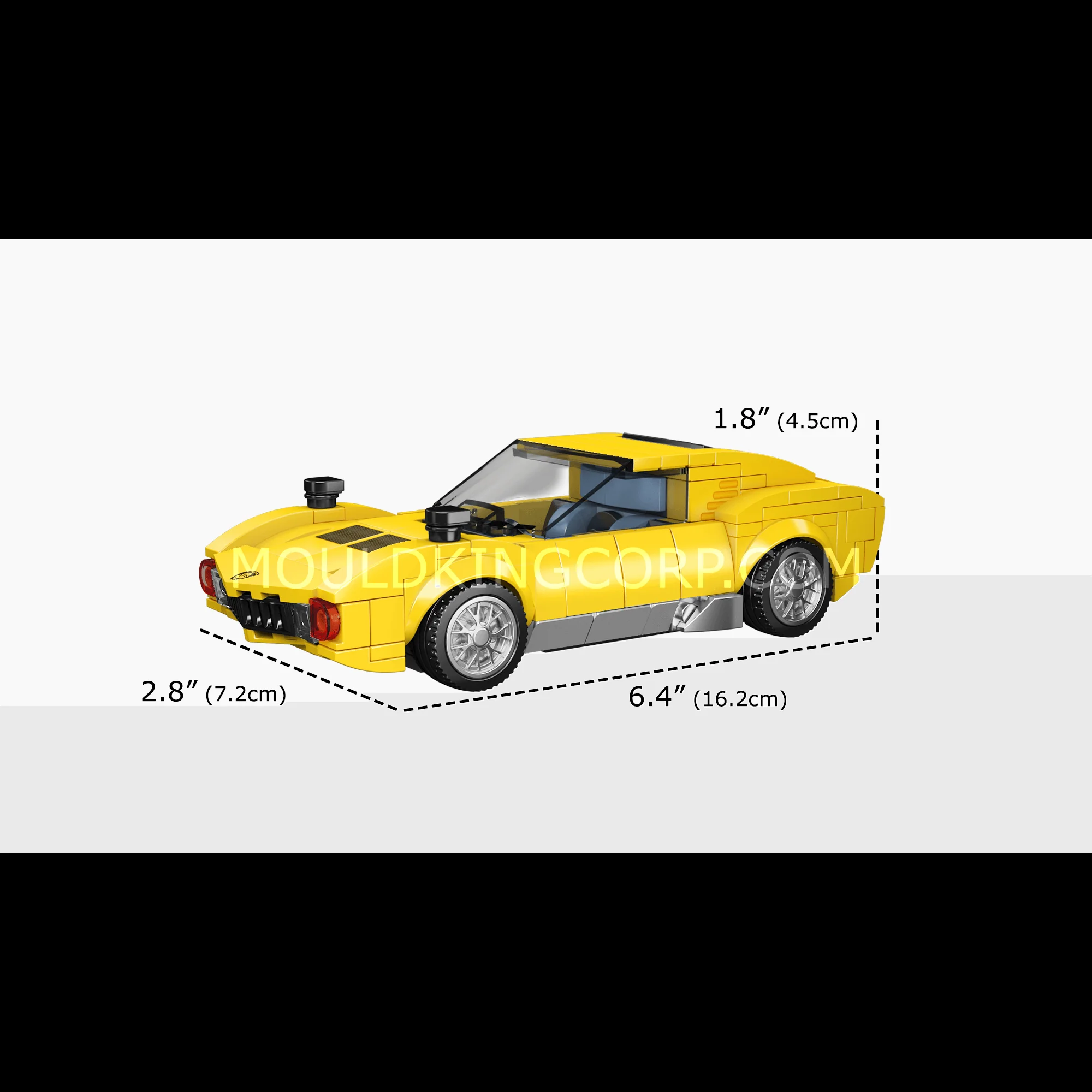 MOULD KING 27039 Italian Bull Miura Car Model Building Set | 321 PCS - Image 6