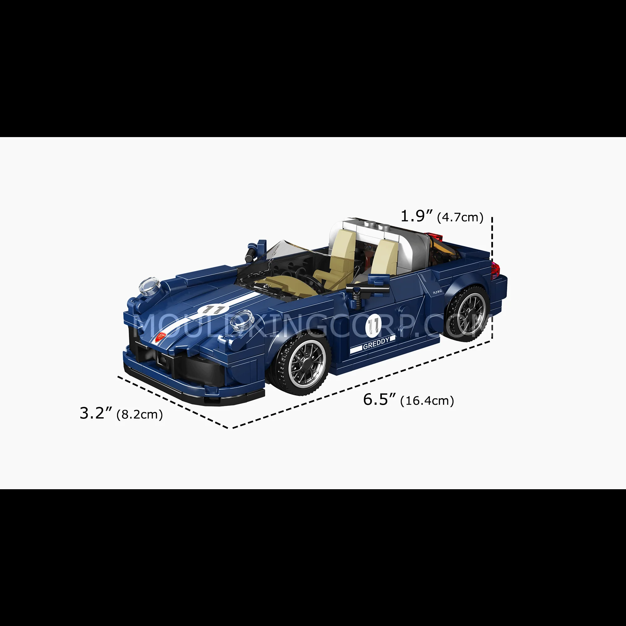 Mould King 27040 No. 911 Targa Car Model Building Set | 366 PCS - Image 6