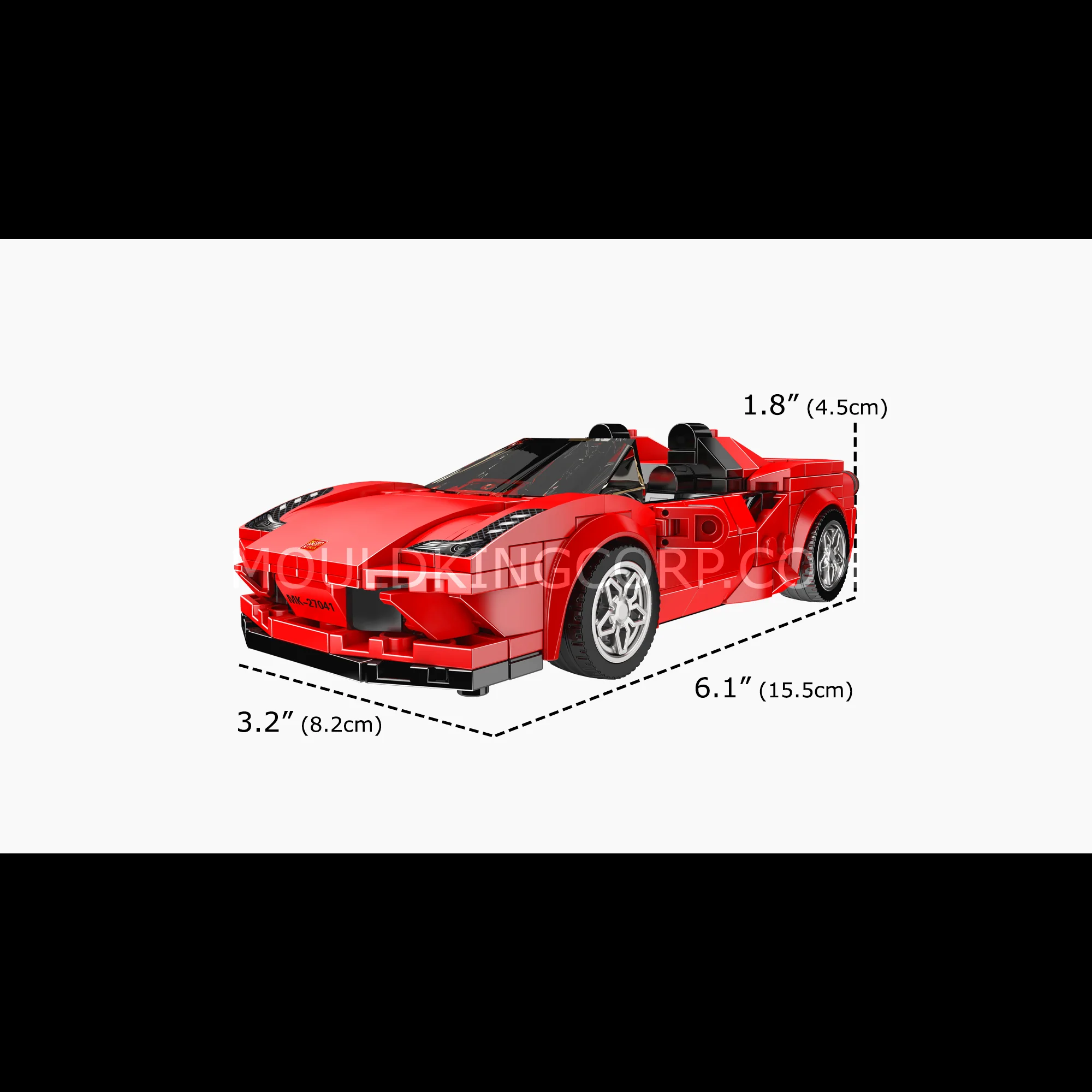 MOULD KING 27041 F8 Supercar Model Building Set | 332 PCS - Image 6