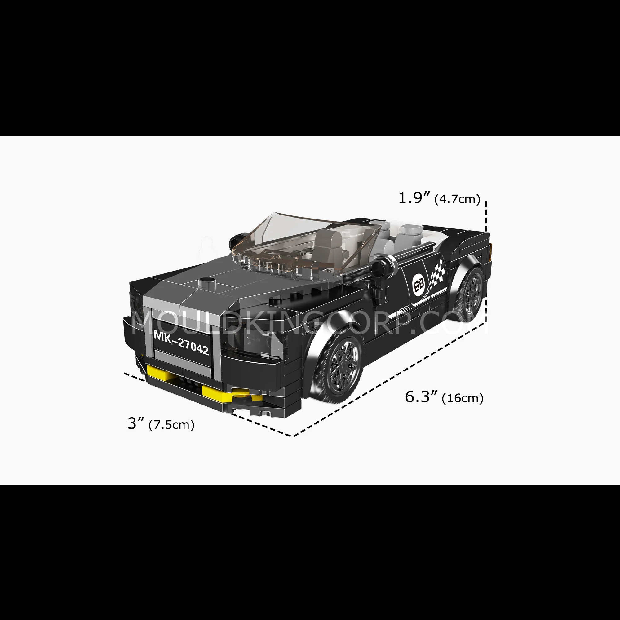 MOULD KING 27042 R.R. DAWN Car Model Building Set | 385 PCS - Image 6