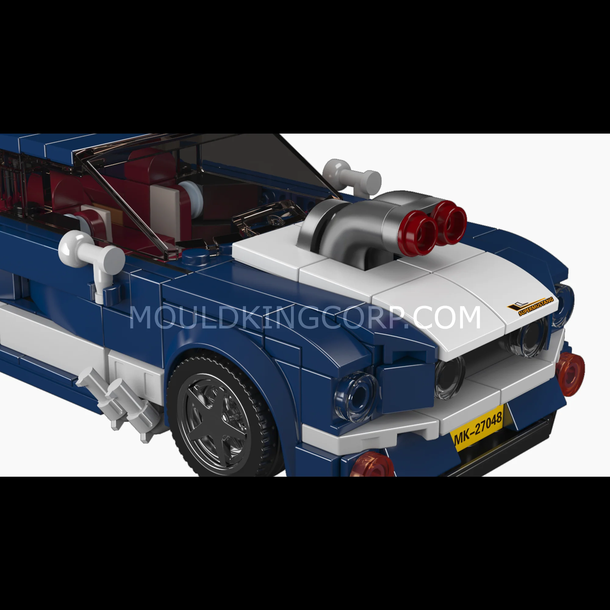 Mould King 27048 Mustang 1967 Car Model Building Set | 376 Pcs - Image 4