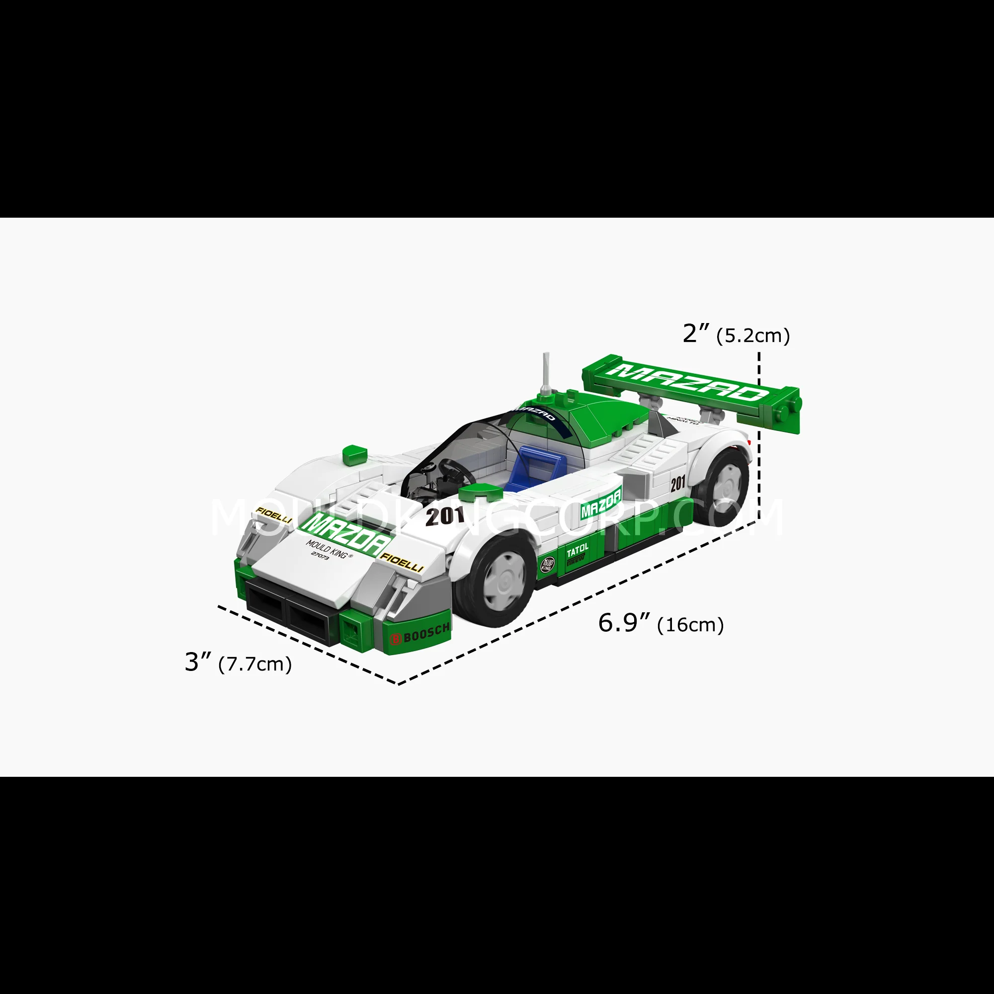 Mould King 27073 Race Car 787B Model Building Set | 325 Pcs - Image 6