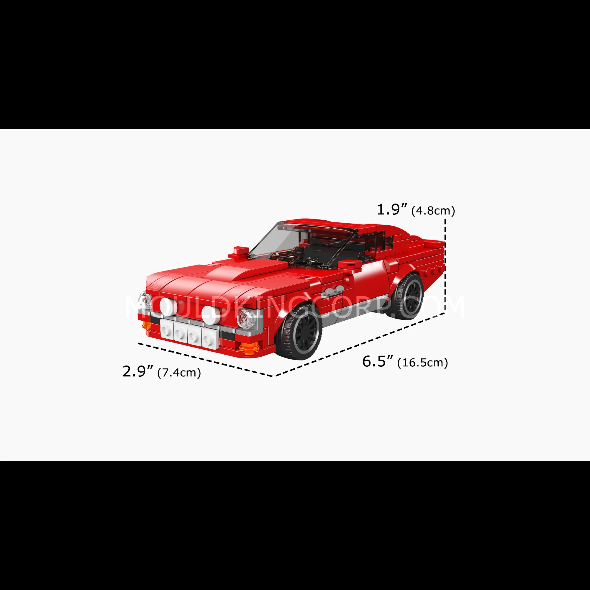 Mould King 27084 Martin V8 Vintage Car Model Building Set | 365 Pcs - Image 6