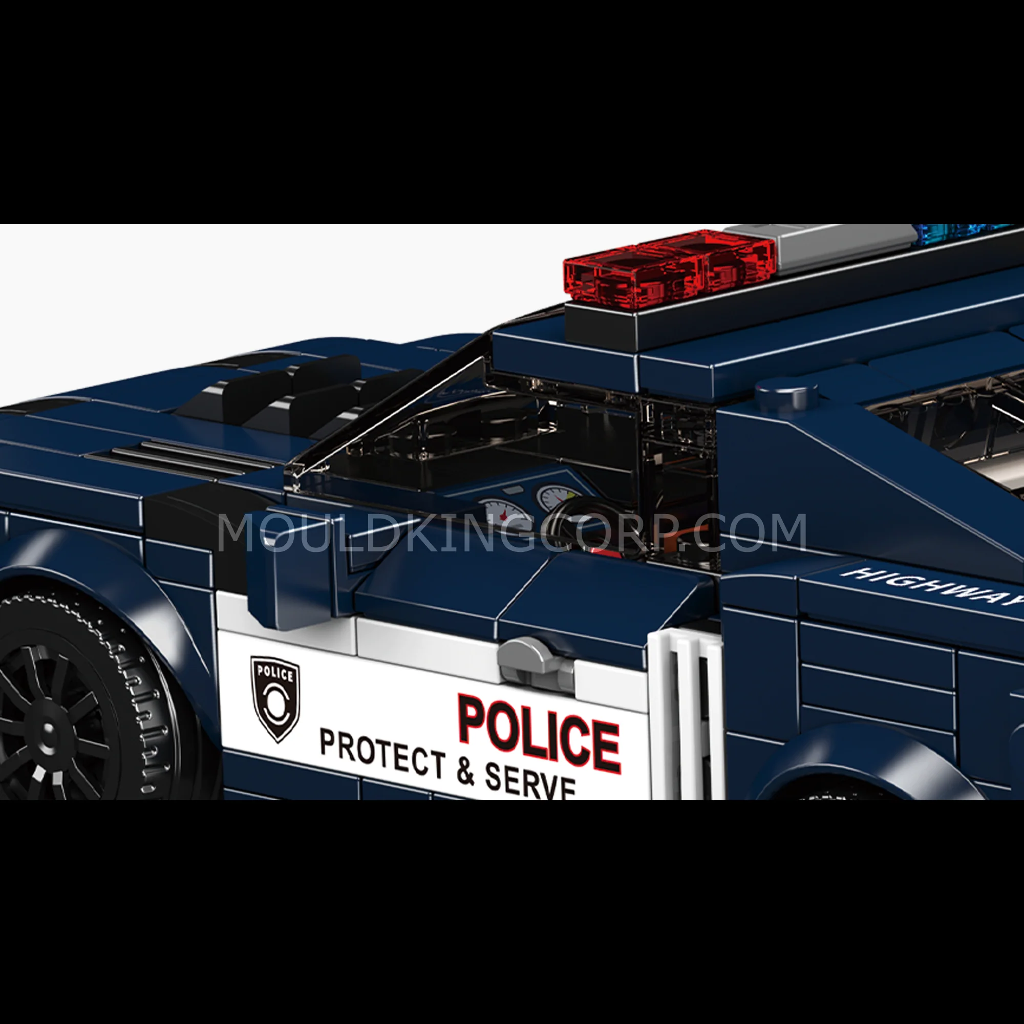 Mould King 27090 Shelby GT500 Police Car Building Set | 489 Pcs - Image 2
