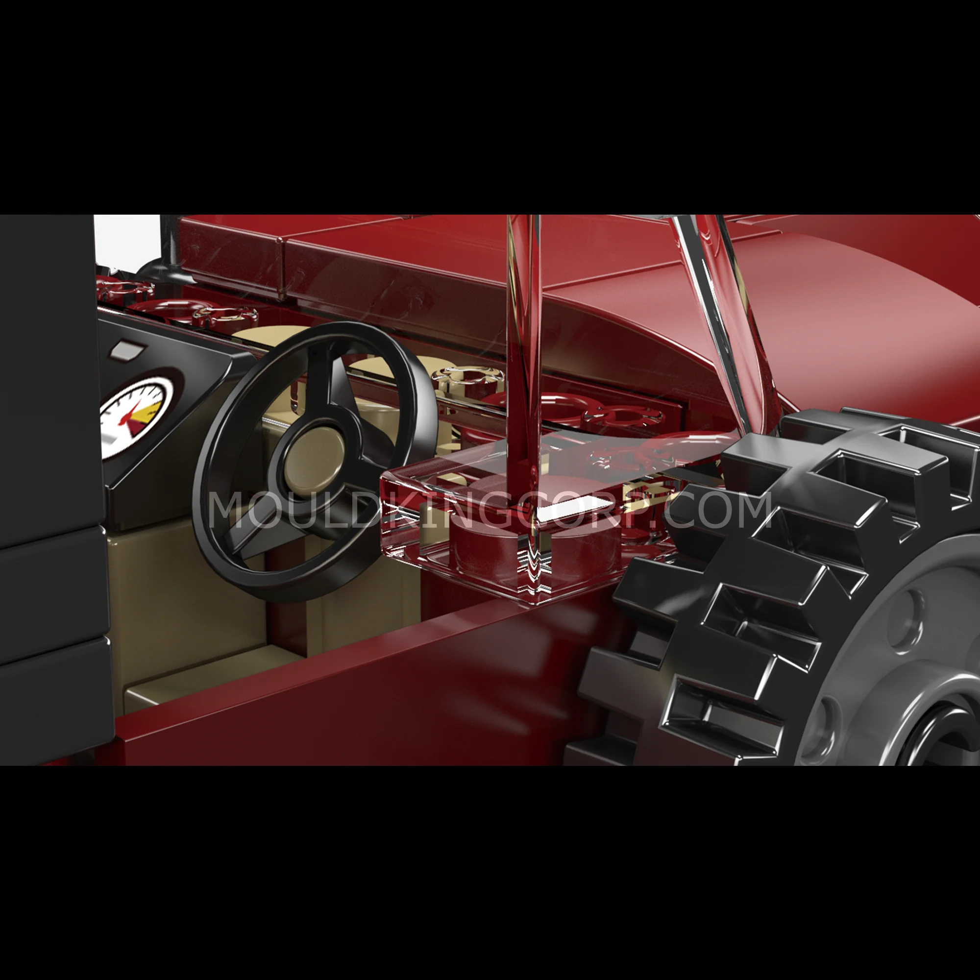 Mould King 27101 Vintage Super Luxury Car Building Set | 319 Pcs - Image 2