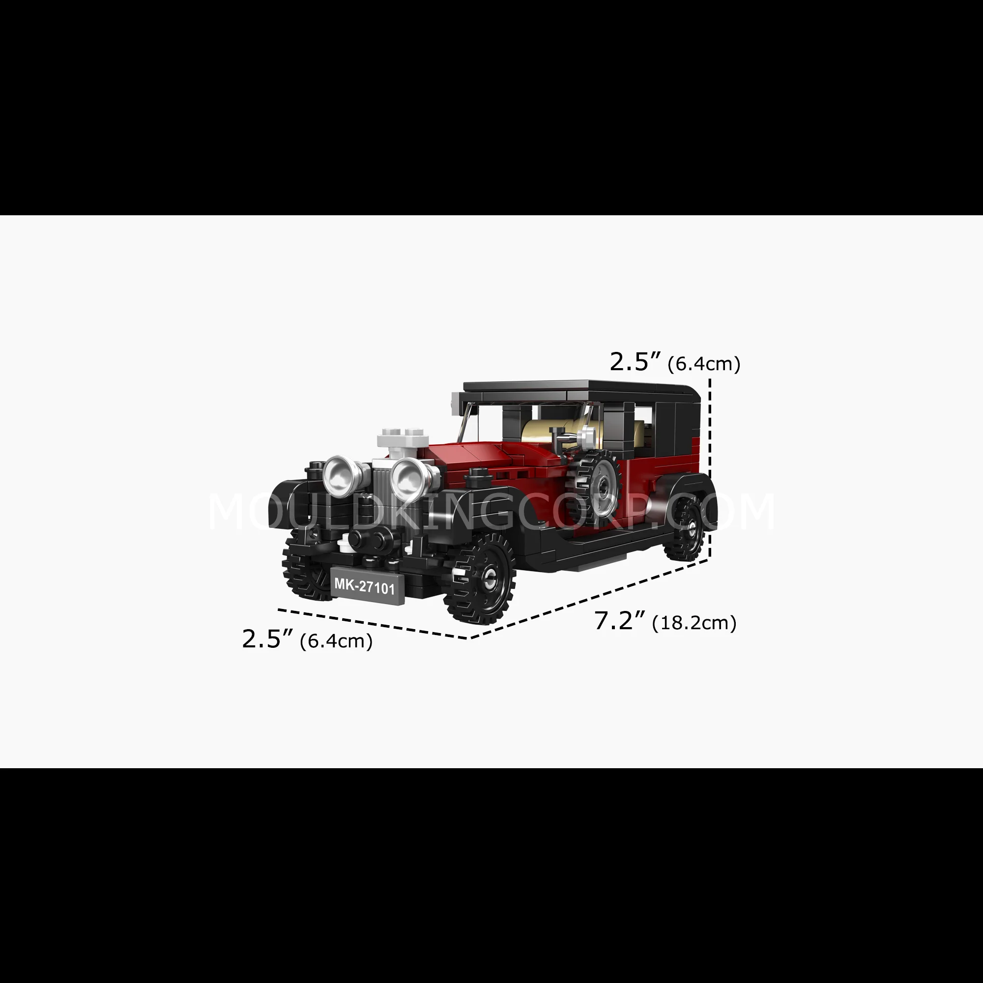 Mould King 27101 Vintage Super Luxury Car Building Set | 319 Pcs - Image 6